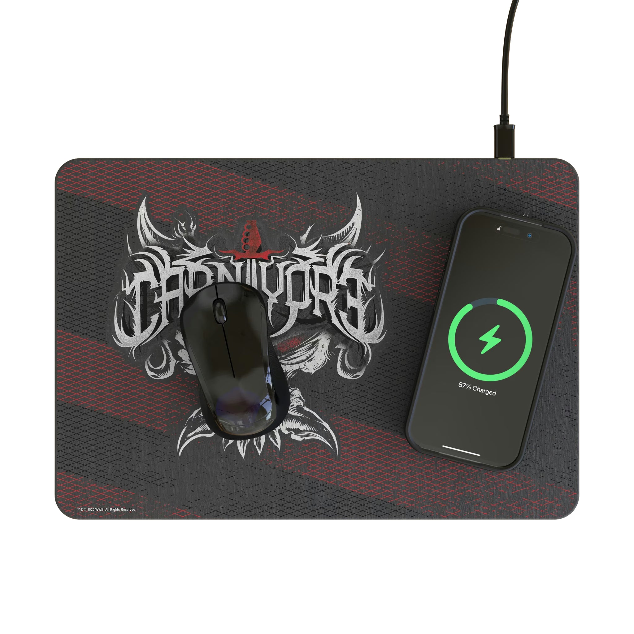 Brock Lesnar Steel 15-Watt Wireless Charger and Mouse Pad - Lifestyle