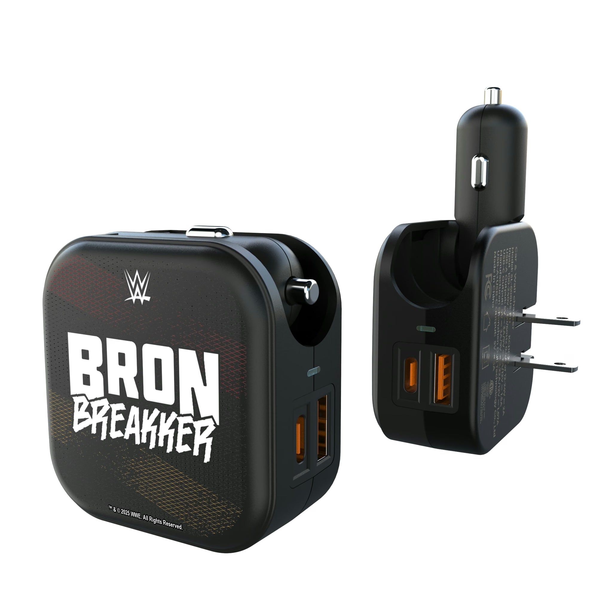 Bron Breakker Steel 2 in 1 USB A/C Charger