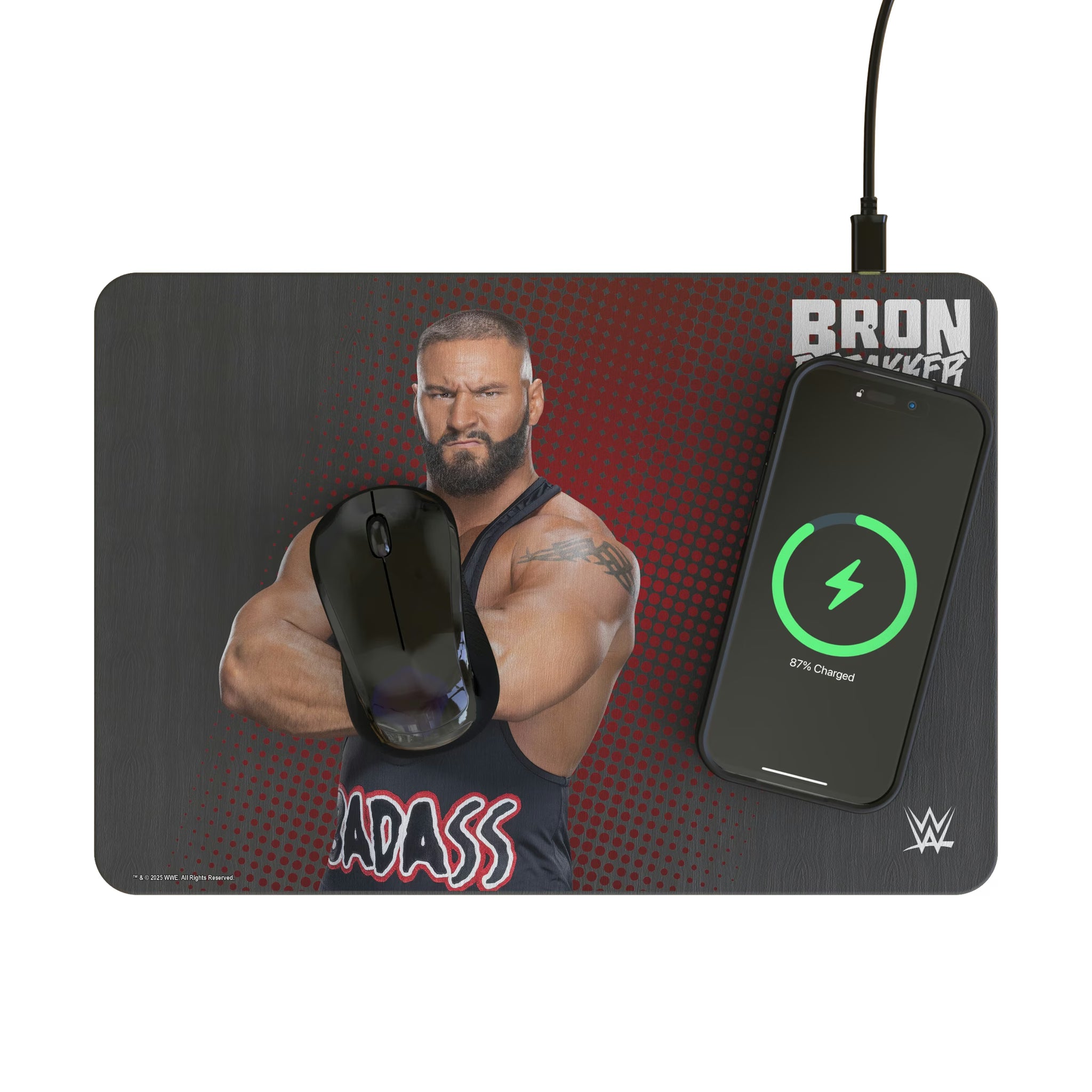 Bron Breakker Superstar 15-Watt Wireless Charger and Mouse Pad - Lifestyle