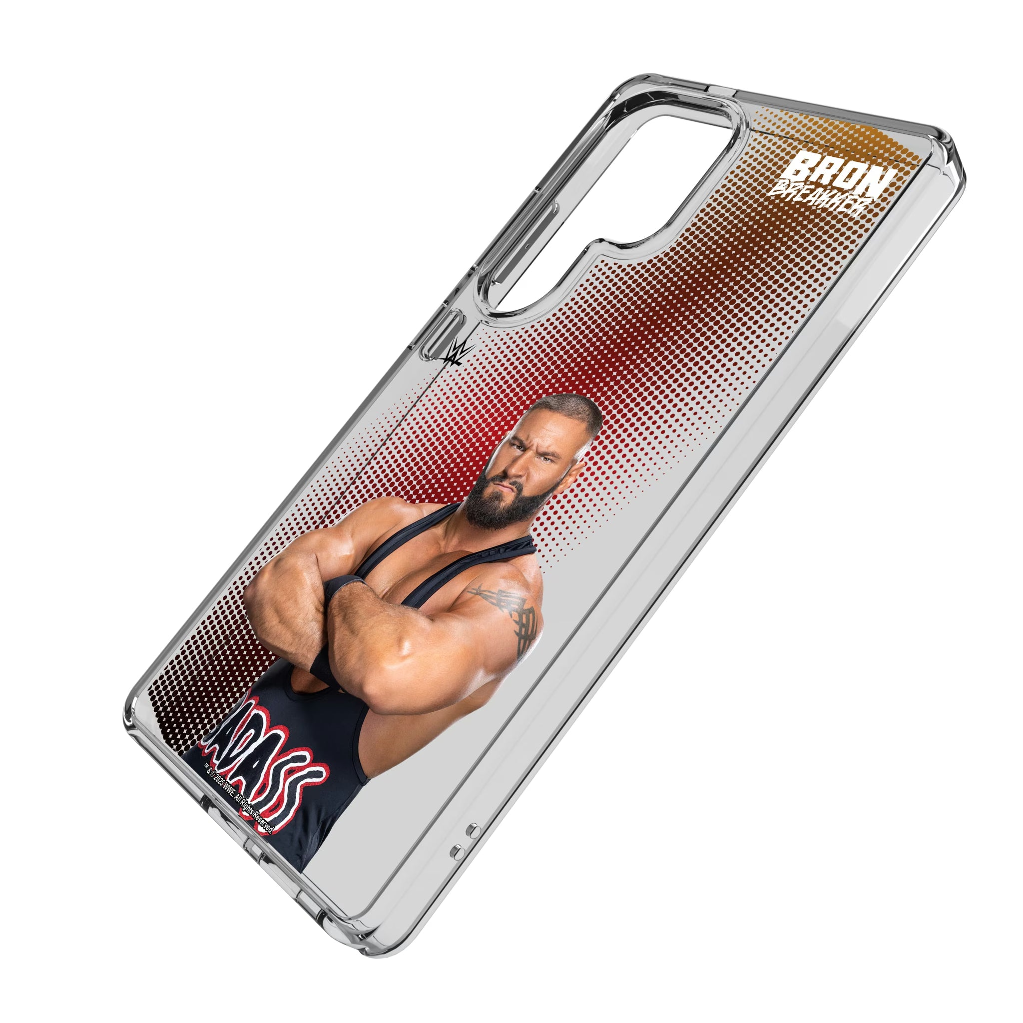 Bron Breakker Superstar Galaxy Clear Phone Case for Samsung Galaxy - Isometric View