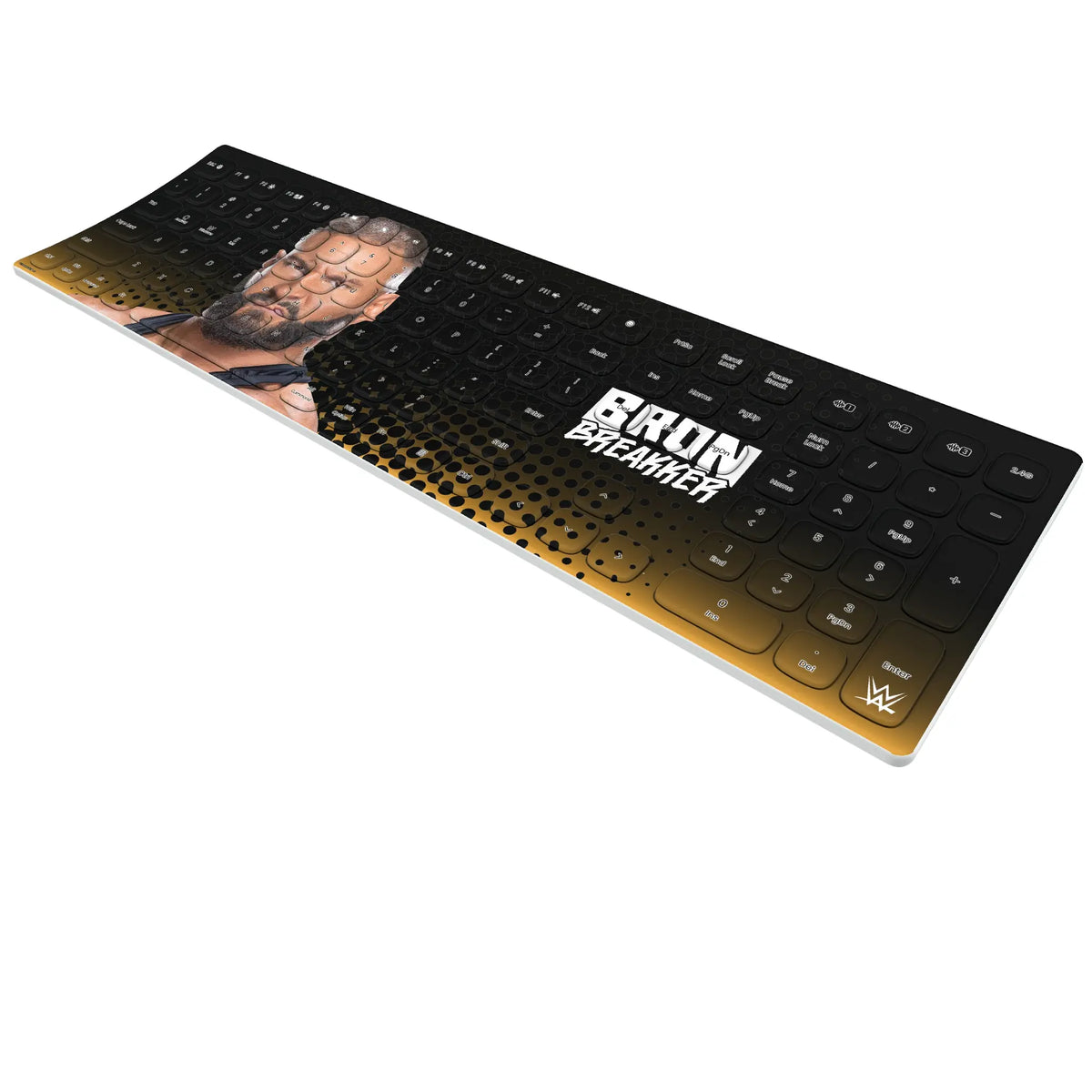 Bron Breakker Superstar KKB605 Curved Wireless Keyboard - Isometric View