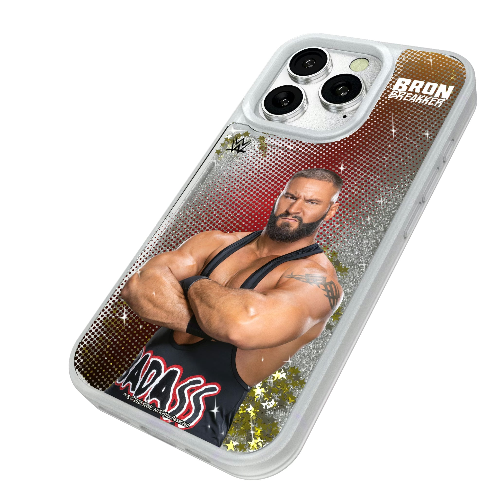 Bron Breakker Superstar iPhone Glitter Phone Case for Apple iPhone - Isometric View#Device_iPhone 16 Pro