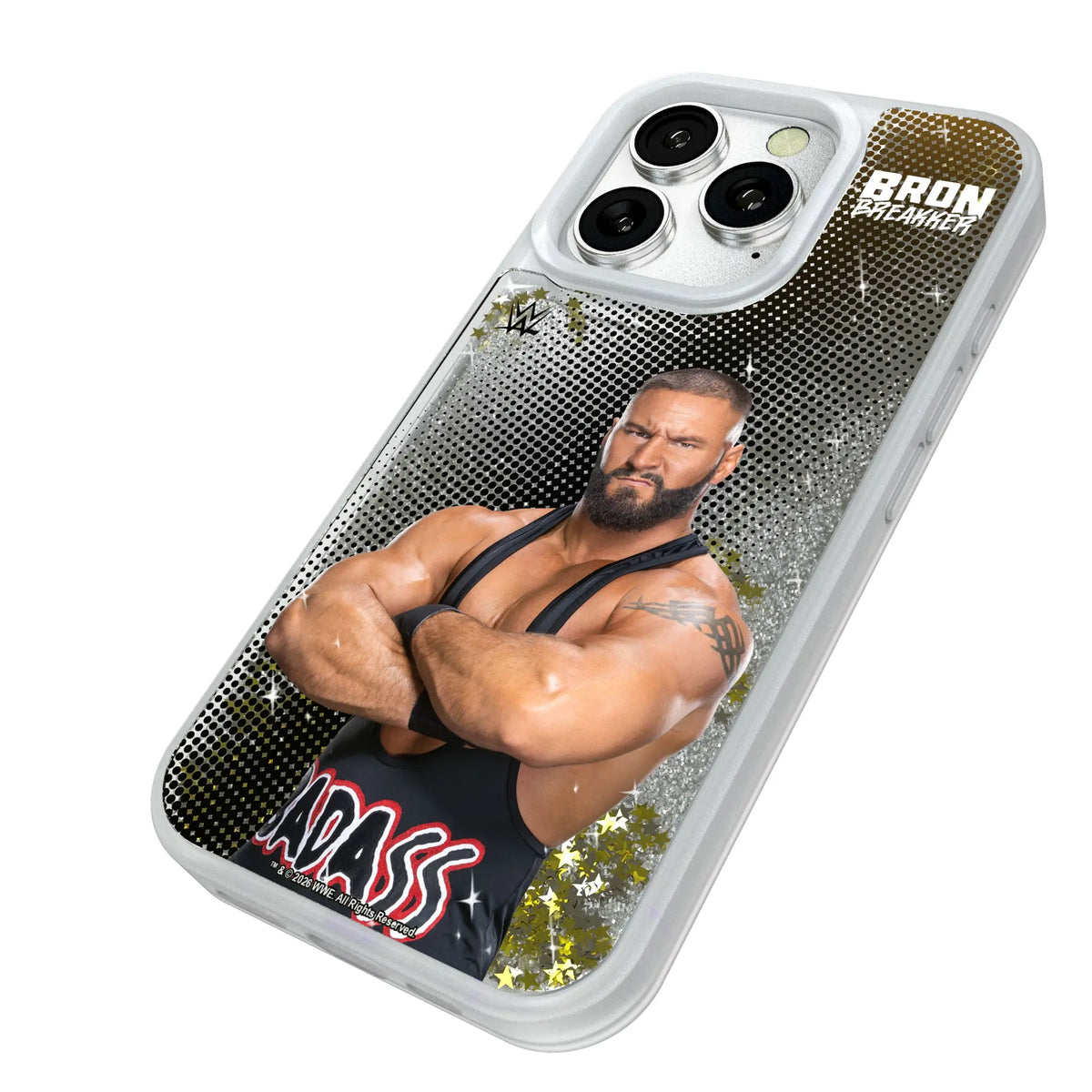 Bron Breakker Superstar iPhone Glitter Phone Case for Apple iPhone - Isometric View#Device_iPhone 16 Pro