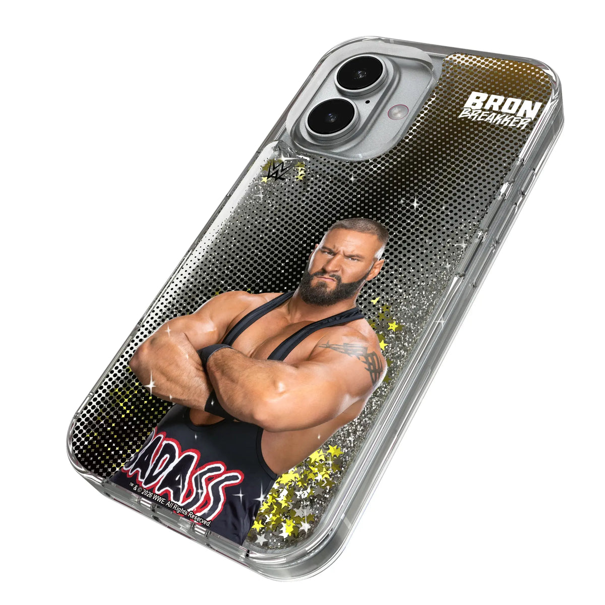 Bron Breakker Superstar iPhone Glitter Phone Case for Apple iPhone - Isometric View#Device_iPhone 17