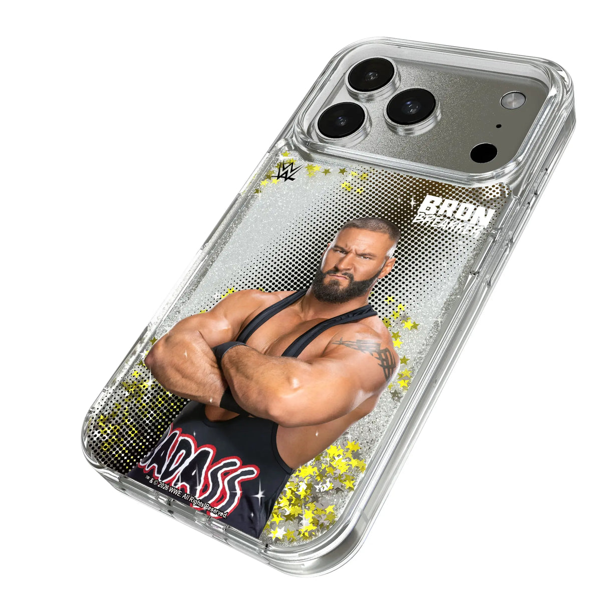 Bron Breakker Superstar iPhone Glitter Phone Case for Apple iPhone - Isometric View#Device_iPhone 17 Pro