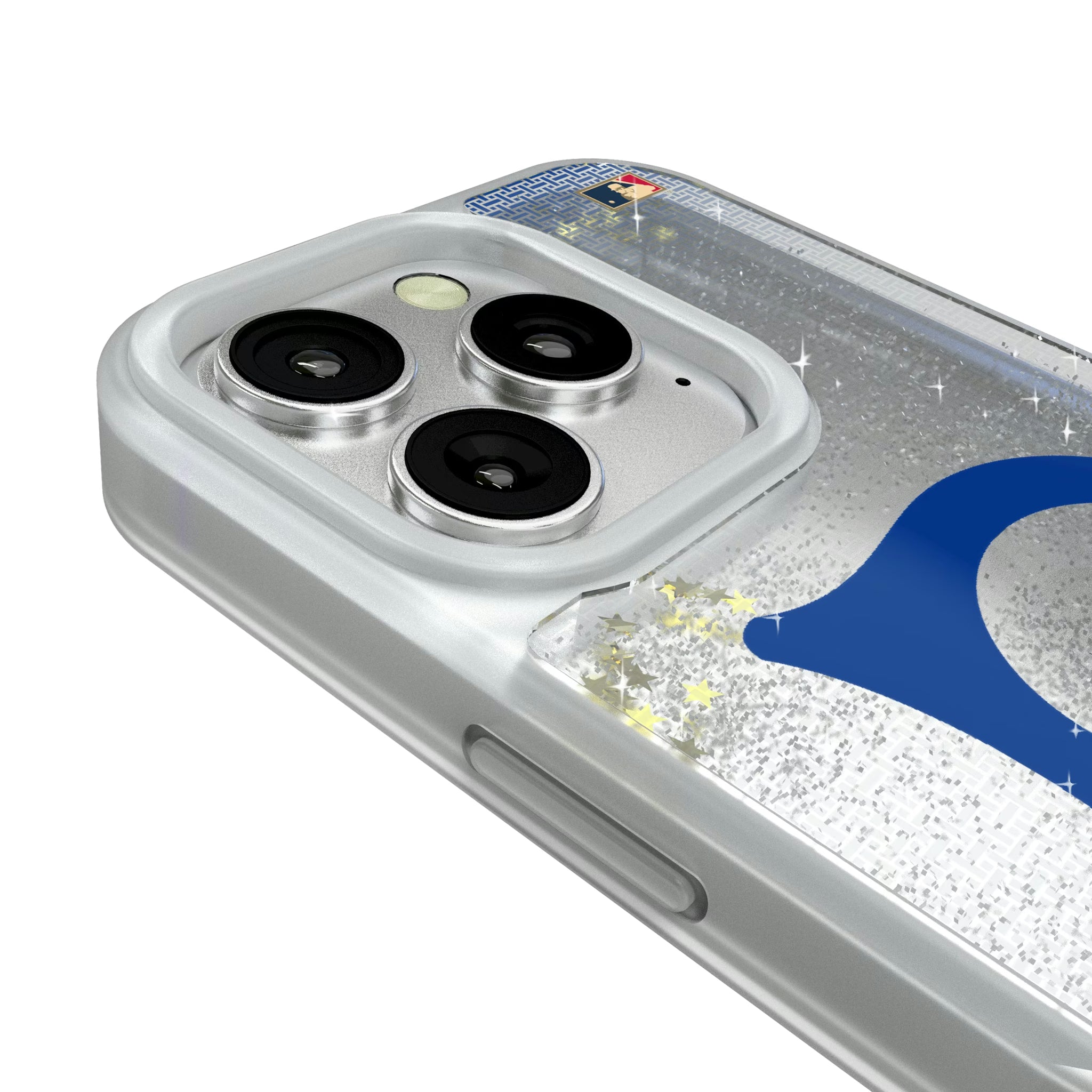 Brooklyn Dodgers 1949-1957 - Cooperstown Collection Linen iPhone Glitter Phone Case for Apple iPhone - Detail#Device_iPhone 16 Pro