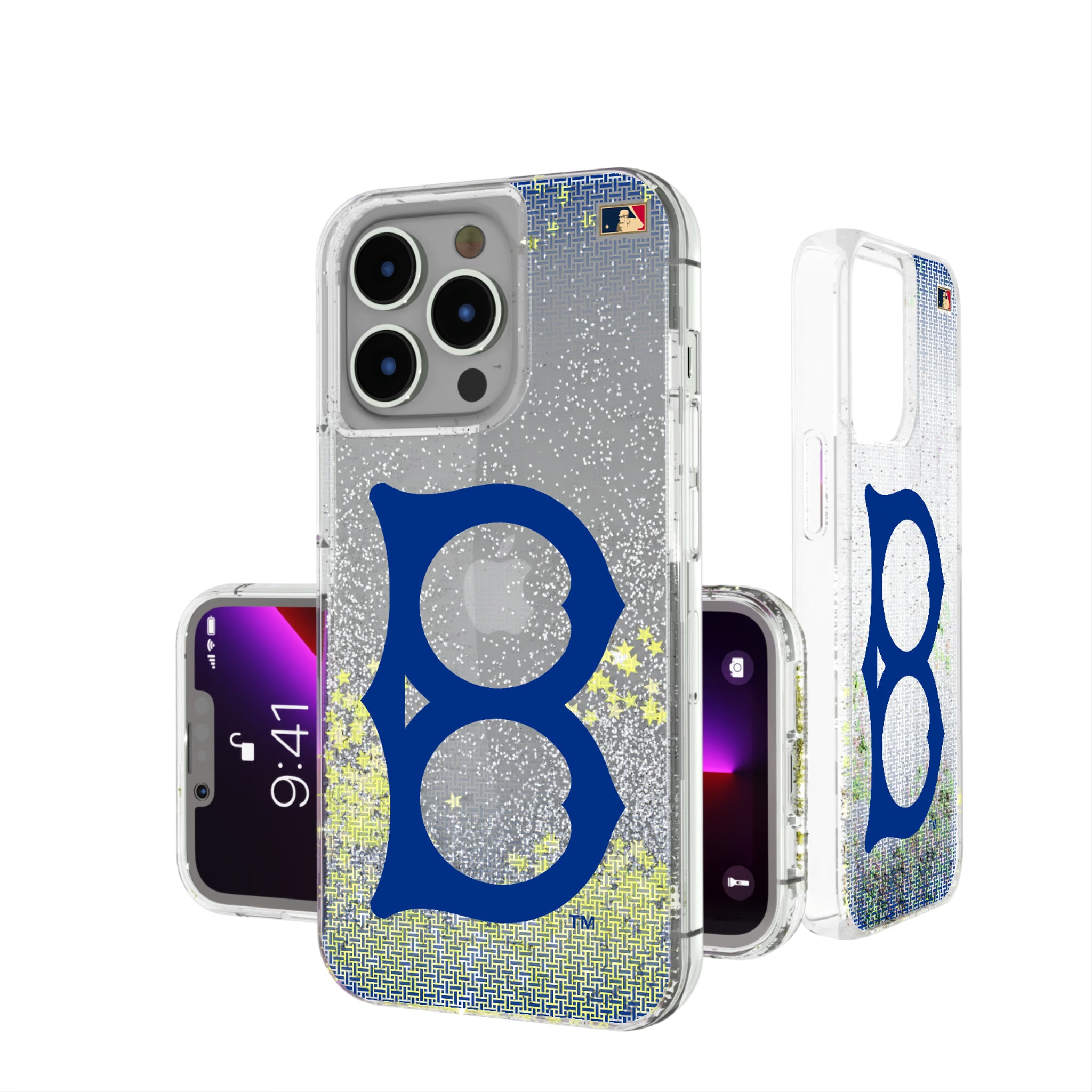 Brooklyn Dodgers 1949-1957 - Cooperstown Collection Linen iPhone Glitter Phone Case for Apple iPhone