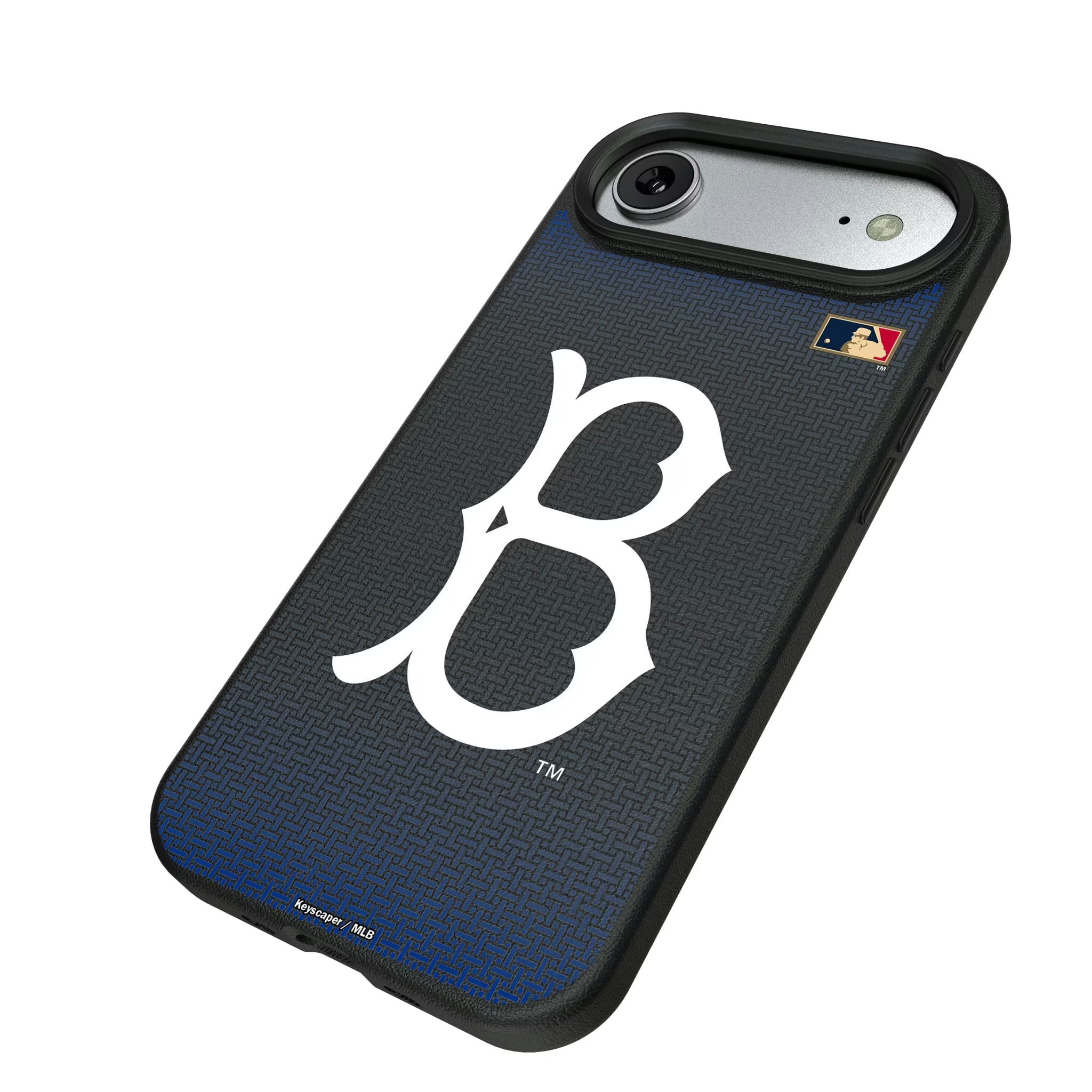 Brooklyn Dodgers 1949-1957 - Cooperstown Collection Linen iPhone MagSafe Compatible Phone Case for Apple iPhone - Isometric View#Device_iPhone Air