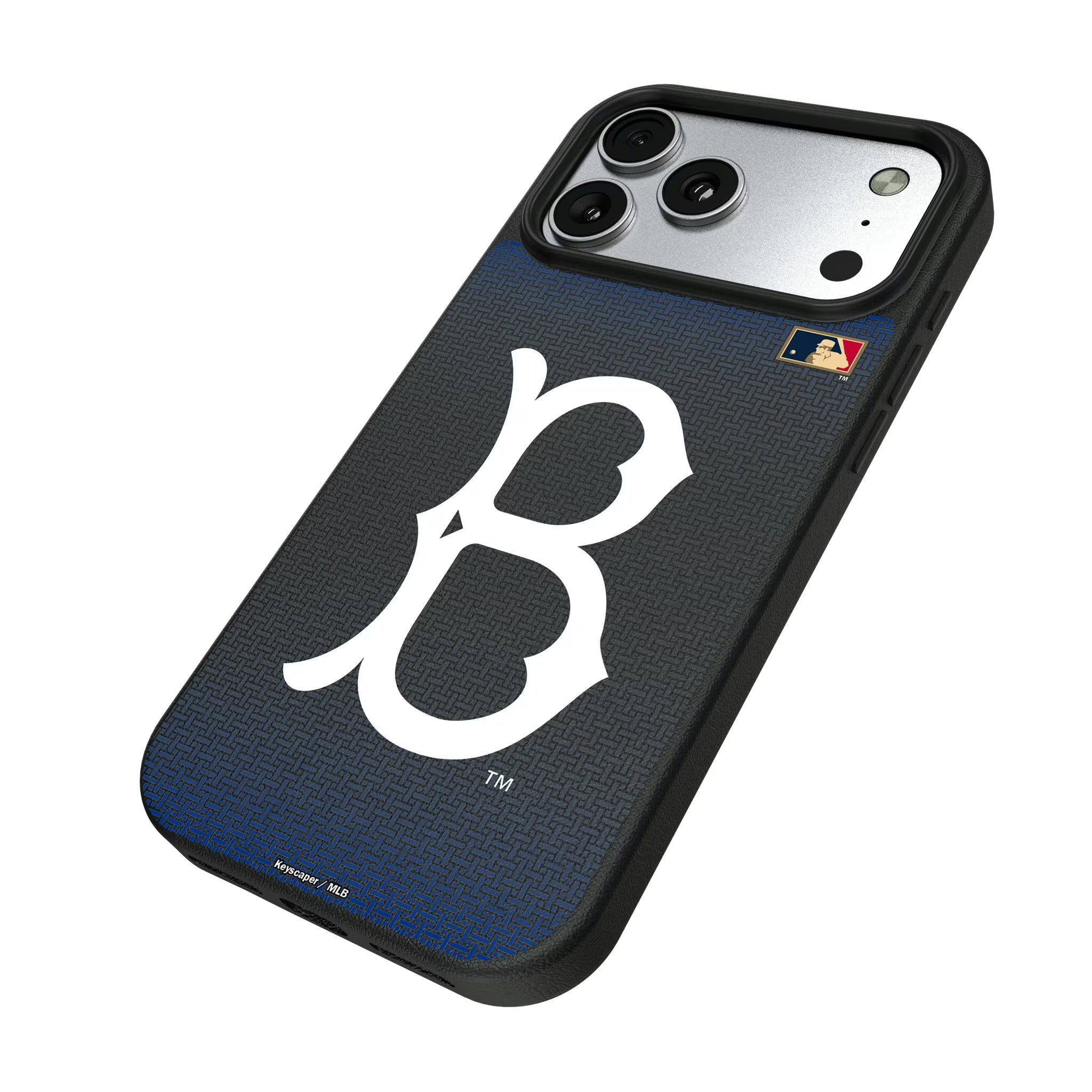 Brooklyn Dodgers 1949-1957 - Cooperstown Collection Linen iPhone MagSafe Compatible Phone Case for Apple iPhone - Isometric View#Device_iPhone 17 Pro Max