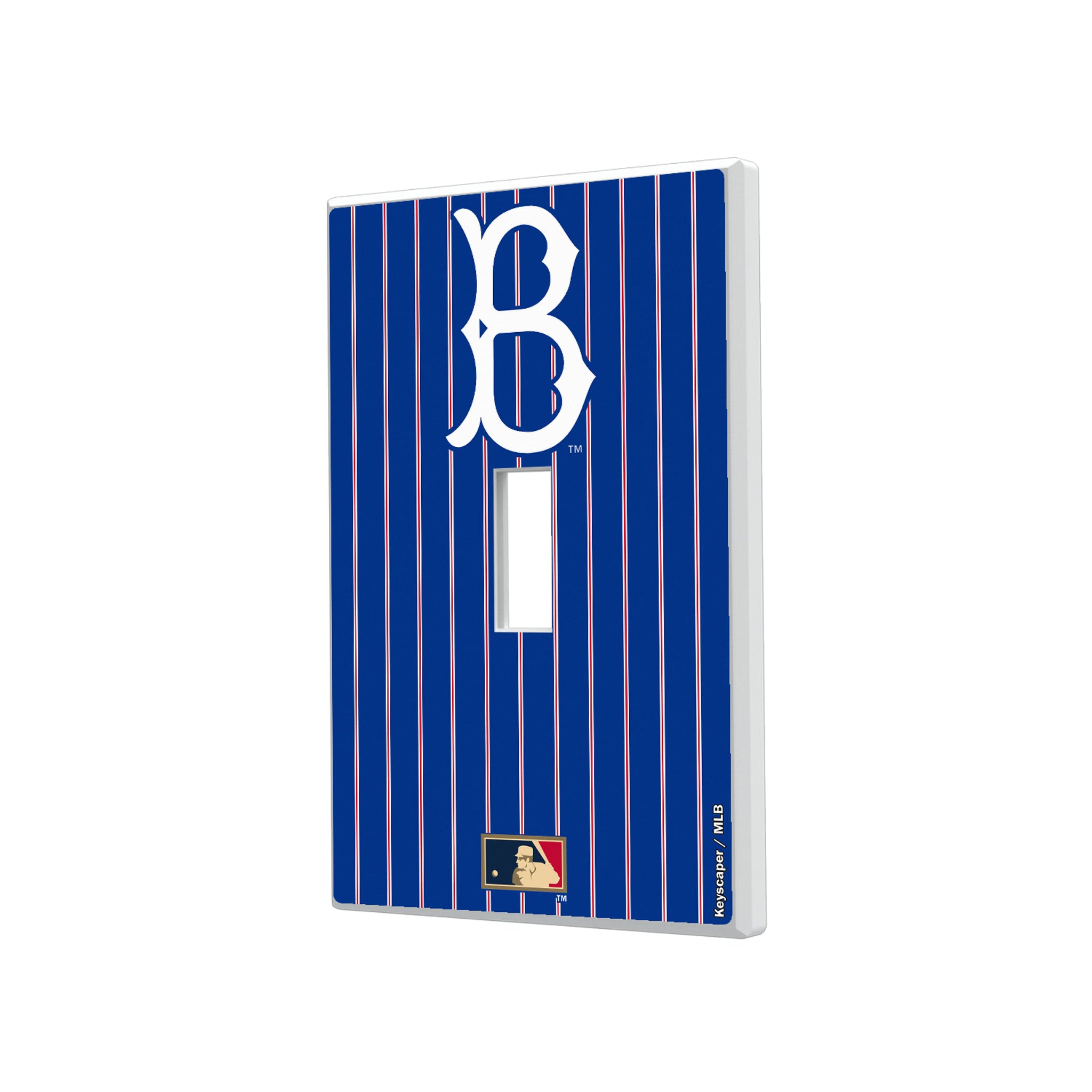 Brooklyn Dodgers 1949-1957 - Cooperstown Collection Pinstripe Hidden-Screw Light Switch Plate#Style_Single Toggle