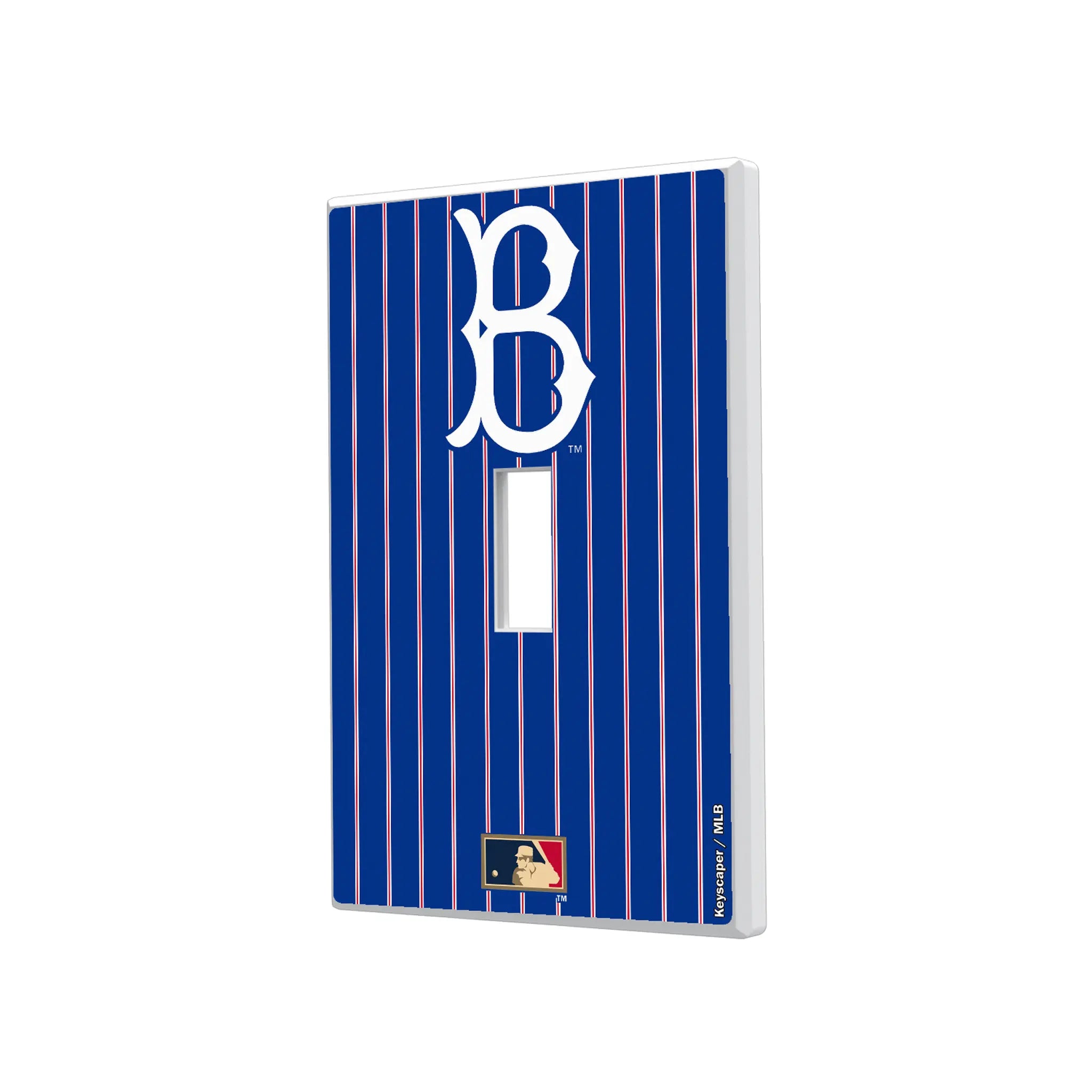 Brooklyn Dodgers 1949-1957 - Cooperstown Collection Pinstripe Hidden-Screw Light Switch Plate#Style_Single Toggle