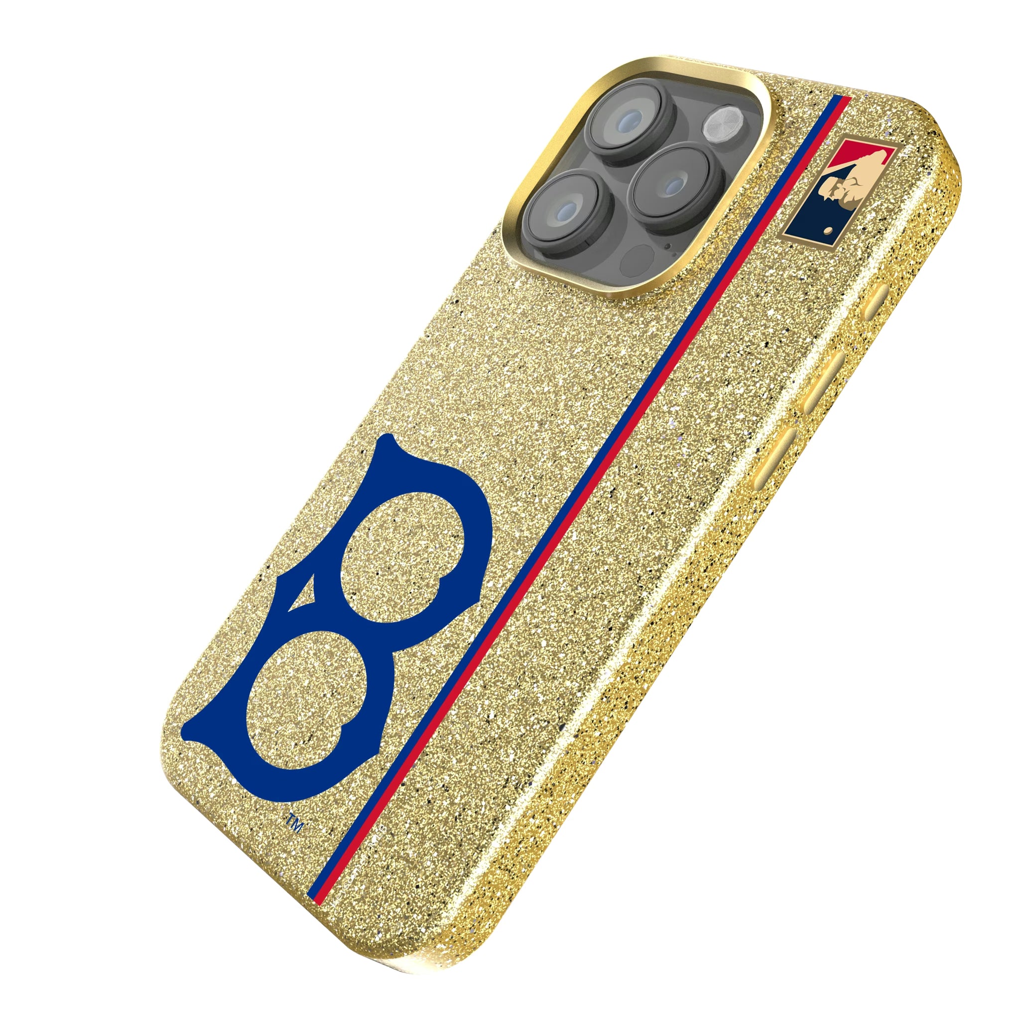 Brooklyn Dodgers 1949-1957 - Cooperstown Collection Sidebar iPhone Bling Phone Case for Apple iPhone - Isometric View