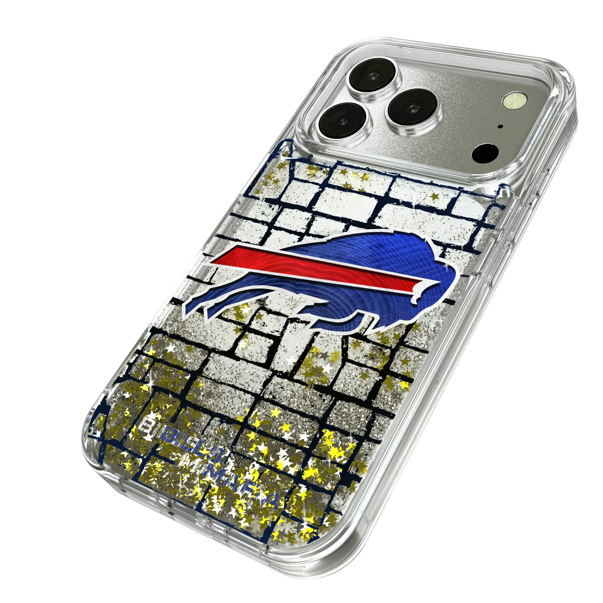 Buffalo Bills Brick iPhone Glitter Phone Case for Apple iPhone - Isometric View
