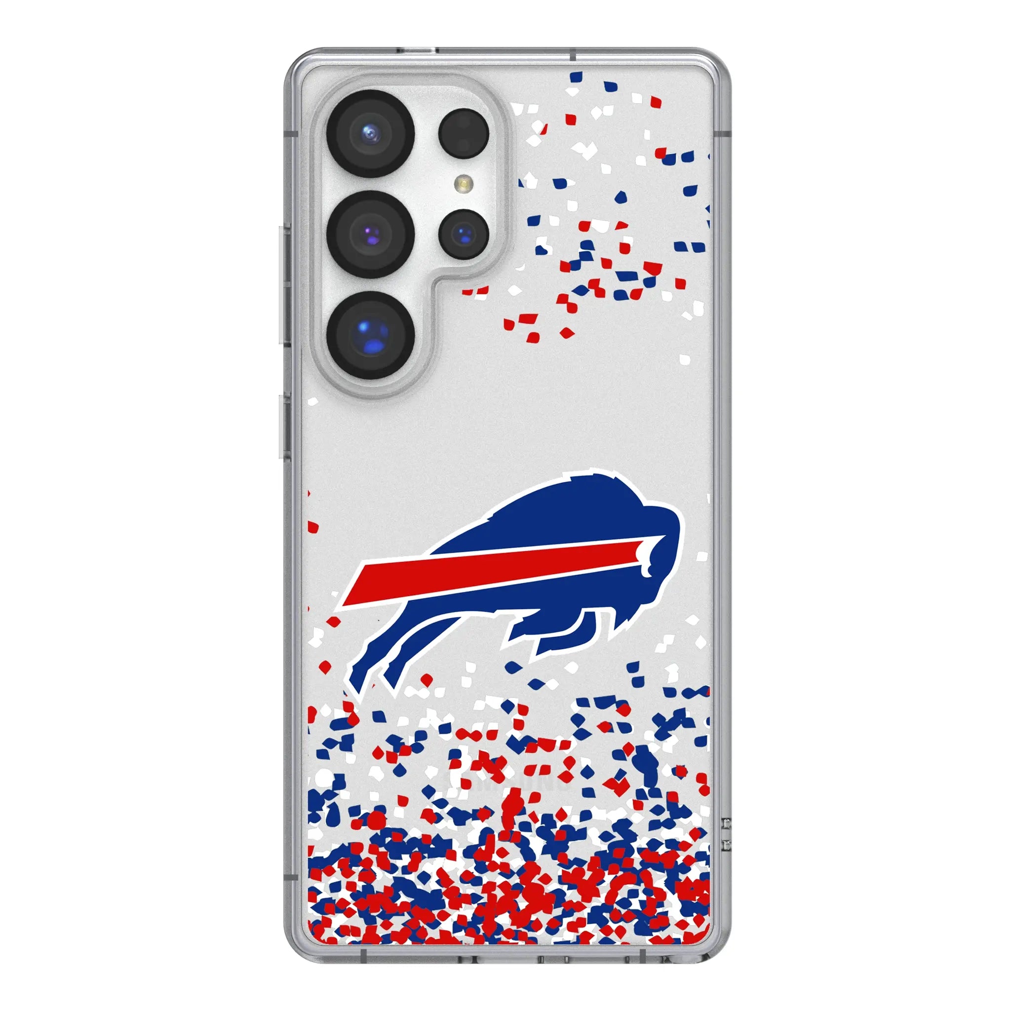 Buffalo Bills Confetti Galaxy Clear Phone Case for Samsung Galaxy#Device_Galaxy S25 Ultra