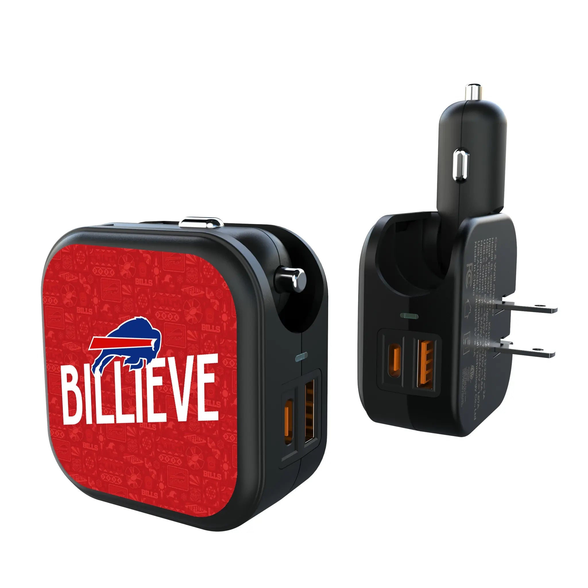 Buffalo Bills Deco 2 in 1 USB A/C Charger