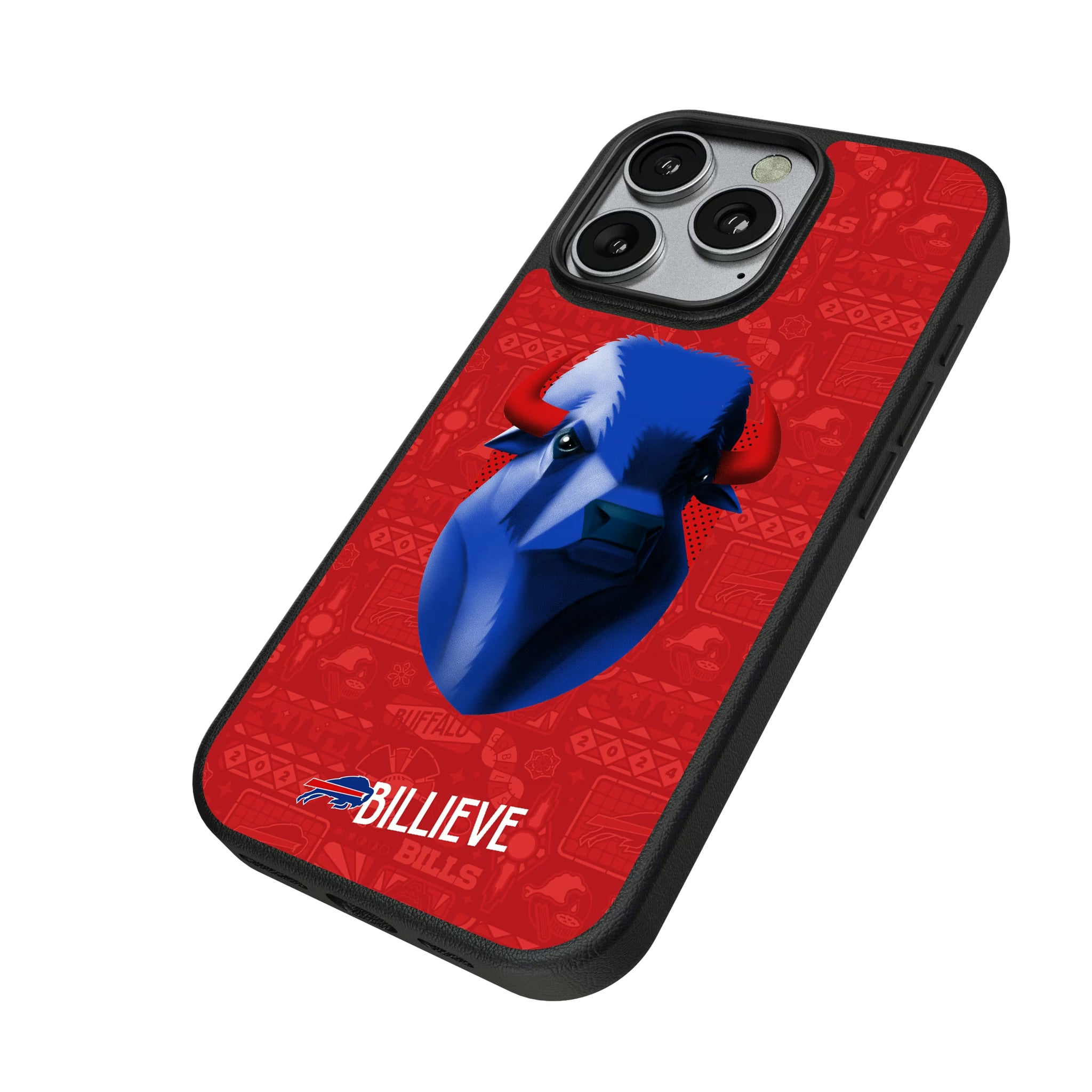 Buffalo Bills Deco iPhone MagSafe Compatible Phone Case for Apple iPhone - Isometric View