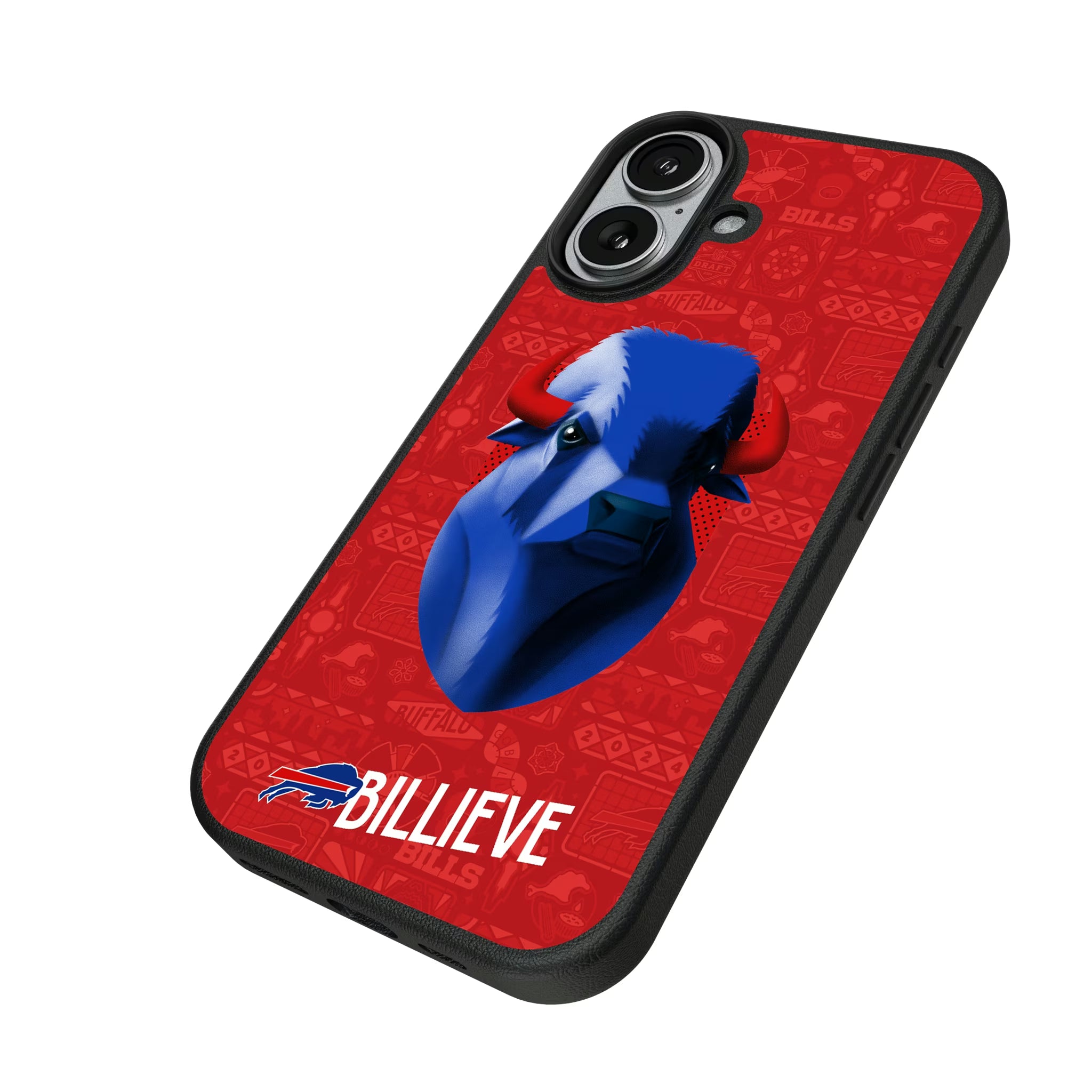 Buffalo Bills Deco iPhone MagSafe Compatible Phone Case for Apple iPhone - Isometric View#Device_iPhone 17