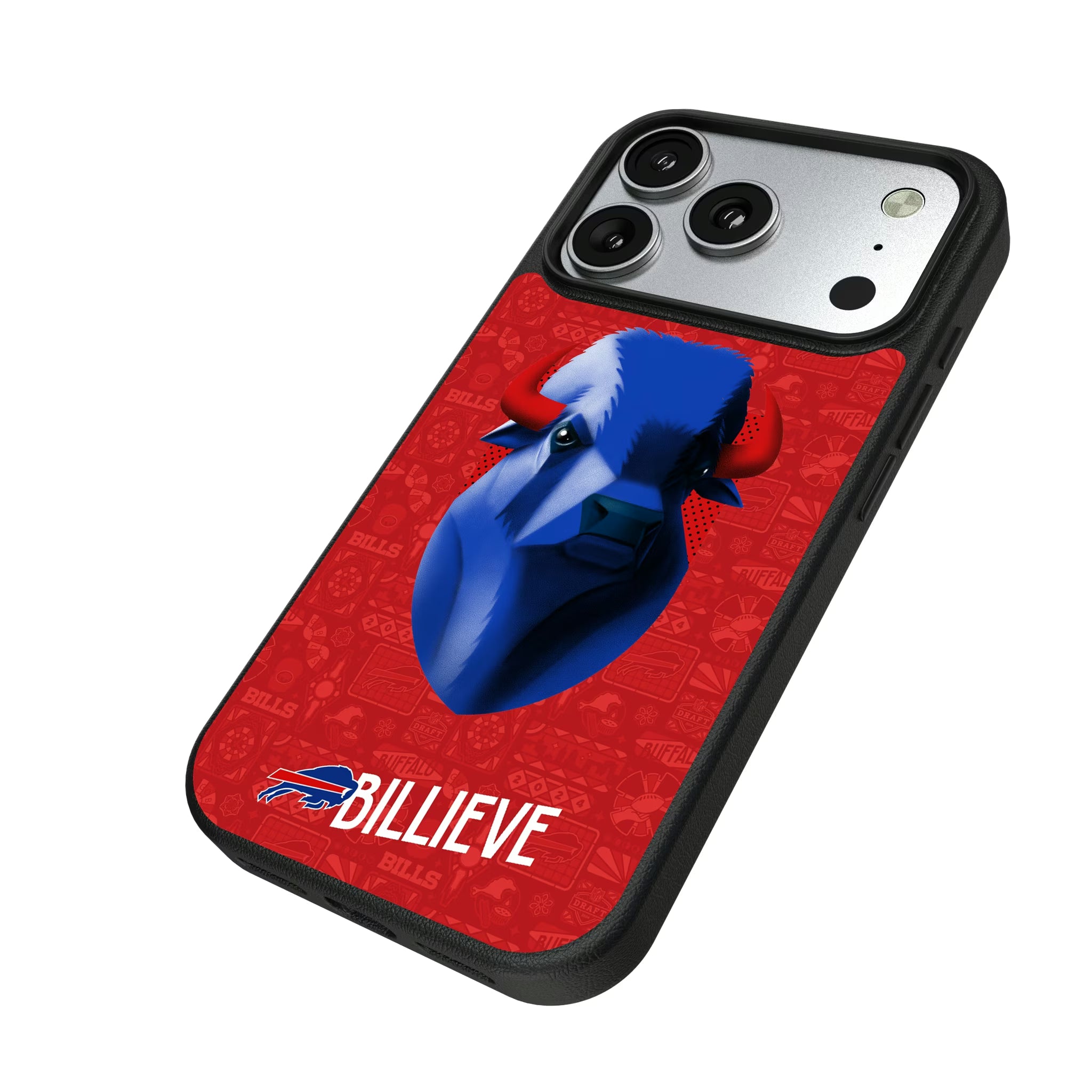 Buffalo Bills Deco iPhone MagSafe Compatible Phone Case for Apple iPhone - Isometric View#Device_iPhone 17 Pro