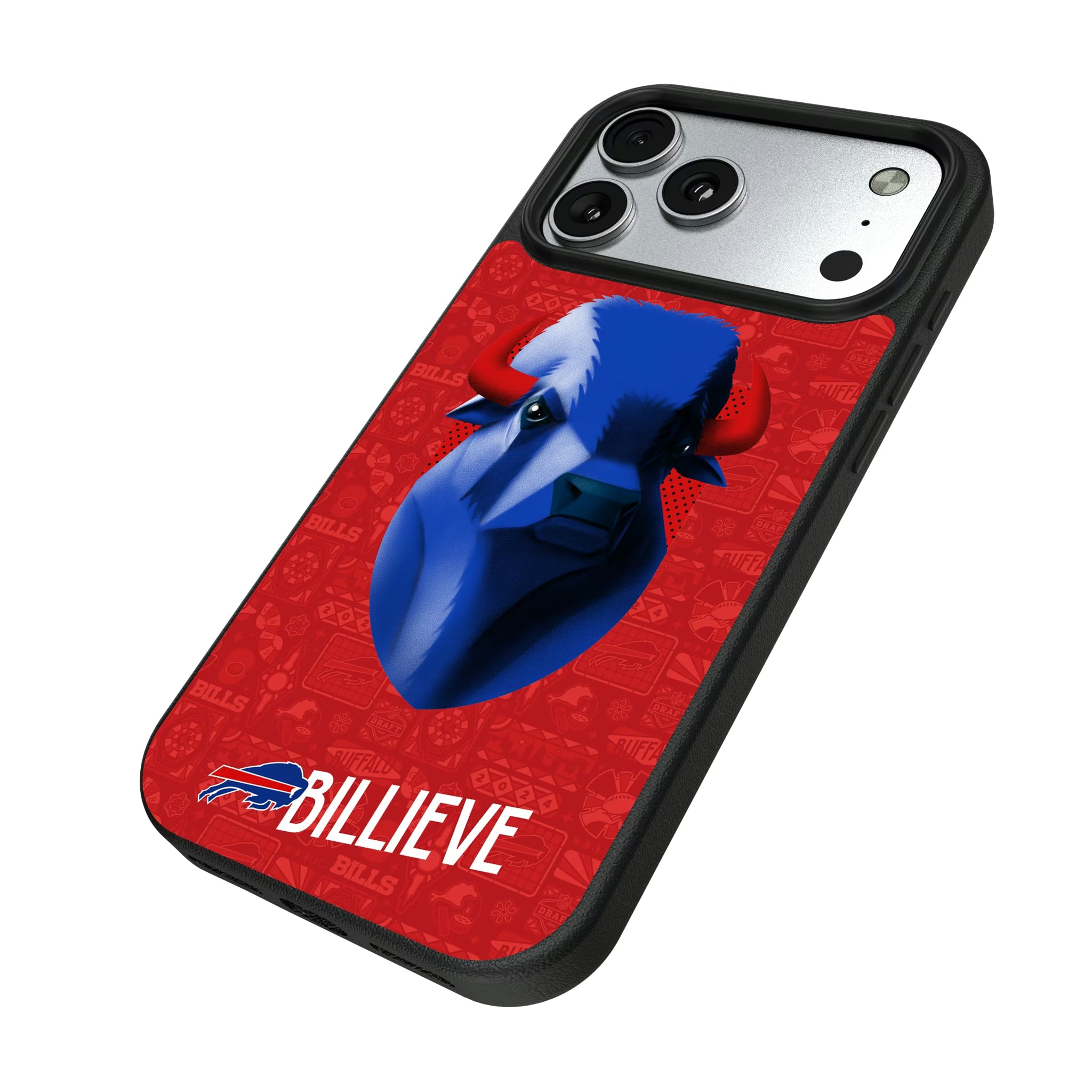 Buffalo Bills Deco iPhone MagSafe Compatible Phone Case for Apple iPhone - Isometric View#Device_iPhone 17 Pro Max