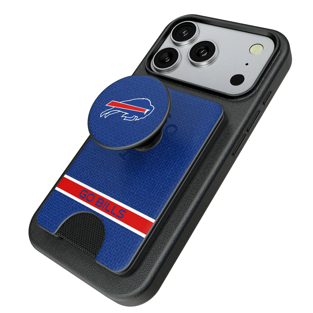 Buffalo Bills Endzone Solid Popsockets Wallet Magnetic - Isometric View