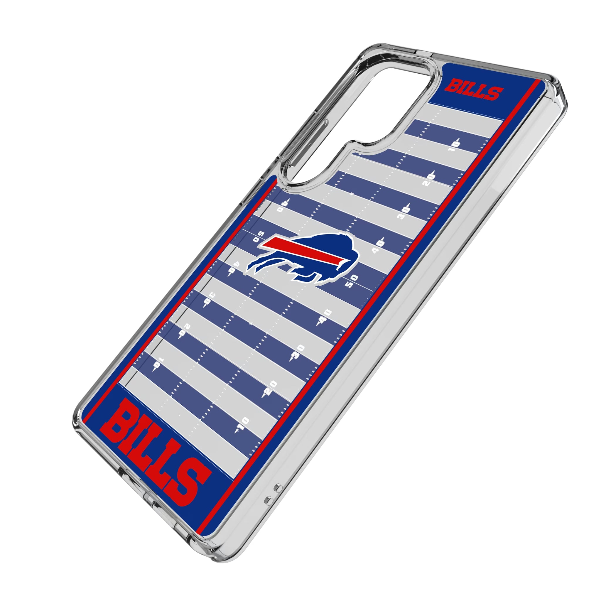 Buffalo Bills Field Galaxy Clear Phone Case for Samsung Galaxy - Isometric View