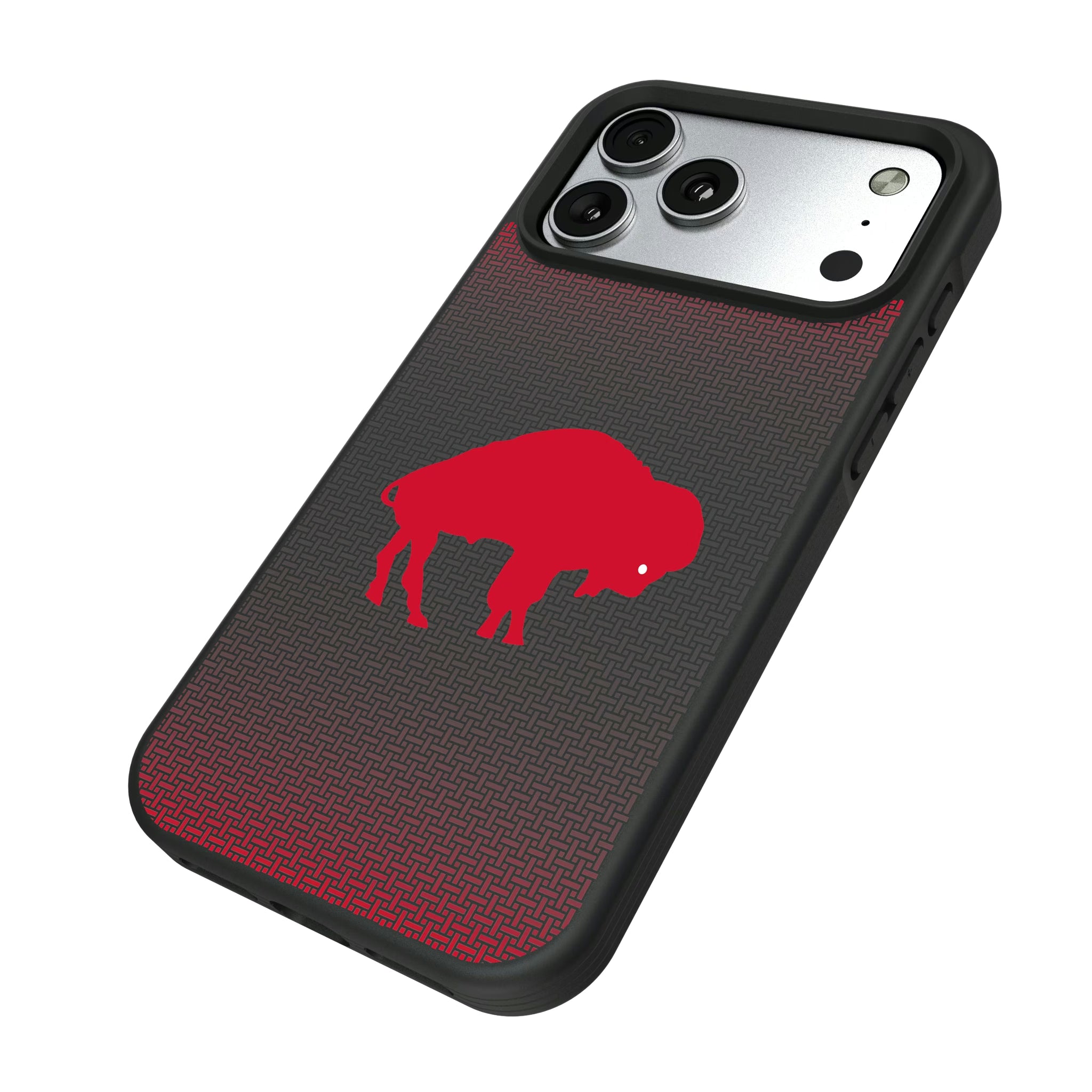 Buffalo Bills Historic Collection Linen iPhone Bump Phone Case for Apple iPhone - Isometric View#Device_iPhone 17 Pro Max