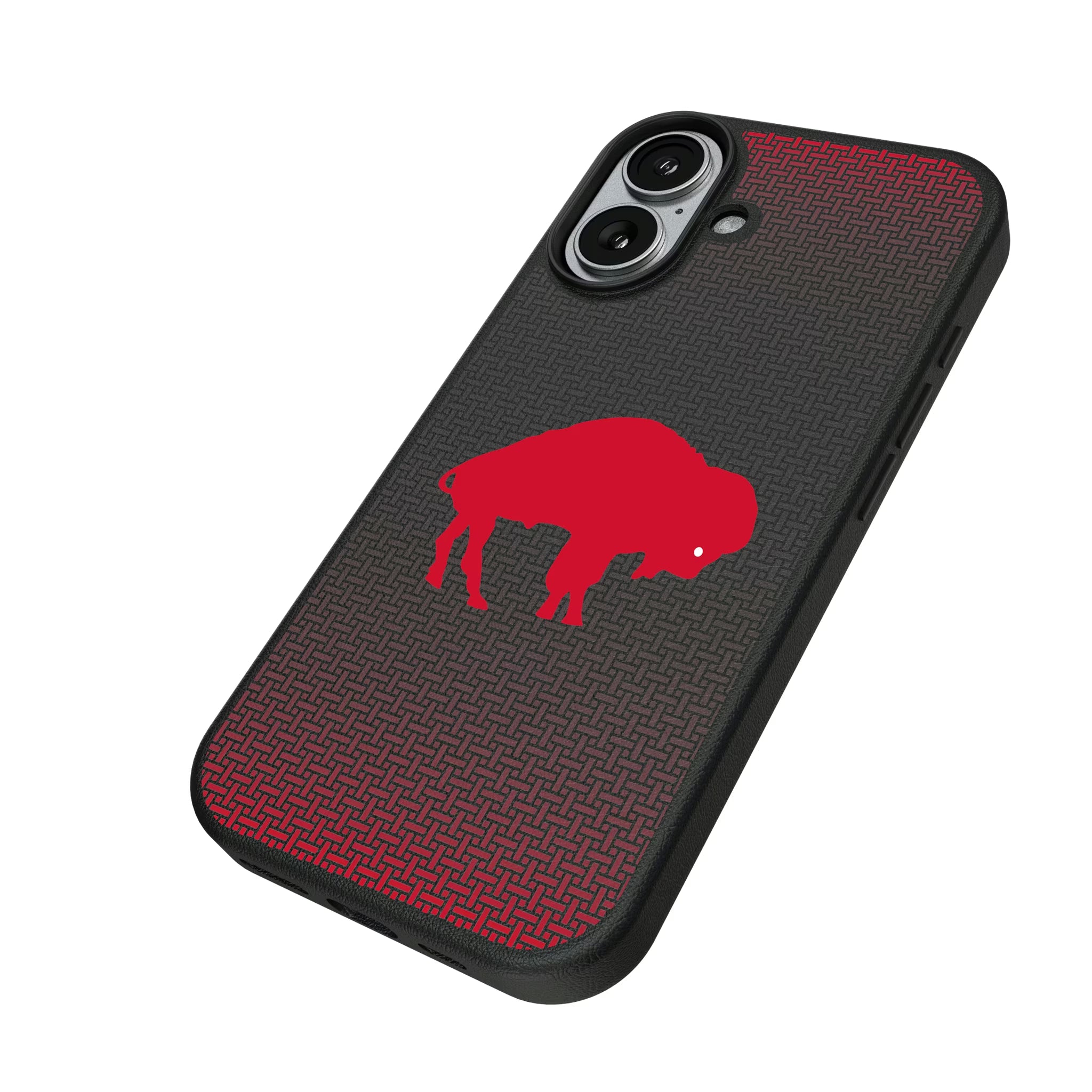 Buffalo Bills Historic Collection Linen iPhone MagSafe Compatible Phone Case for Apple iPhone - Isometric View#Device_iPhone 17
