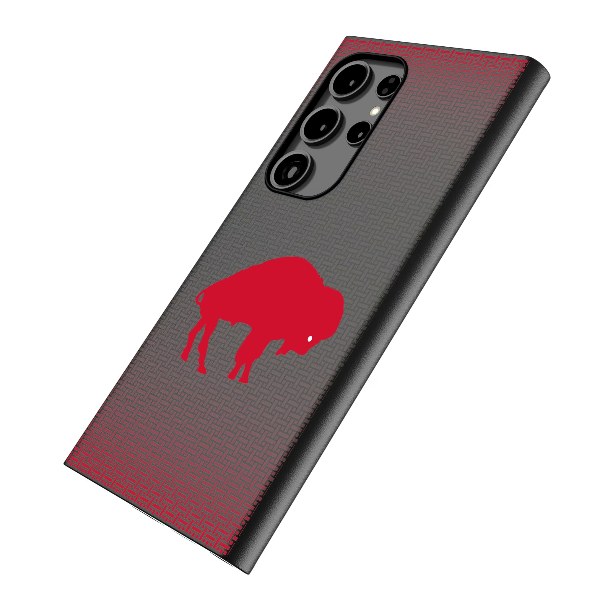 Buffalo Bills Historic Collection Linen Galaxy MagSafe Compatible Phone Case for Samsung Galaxy - Isometric View