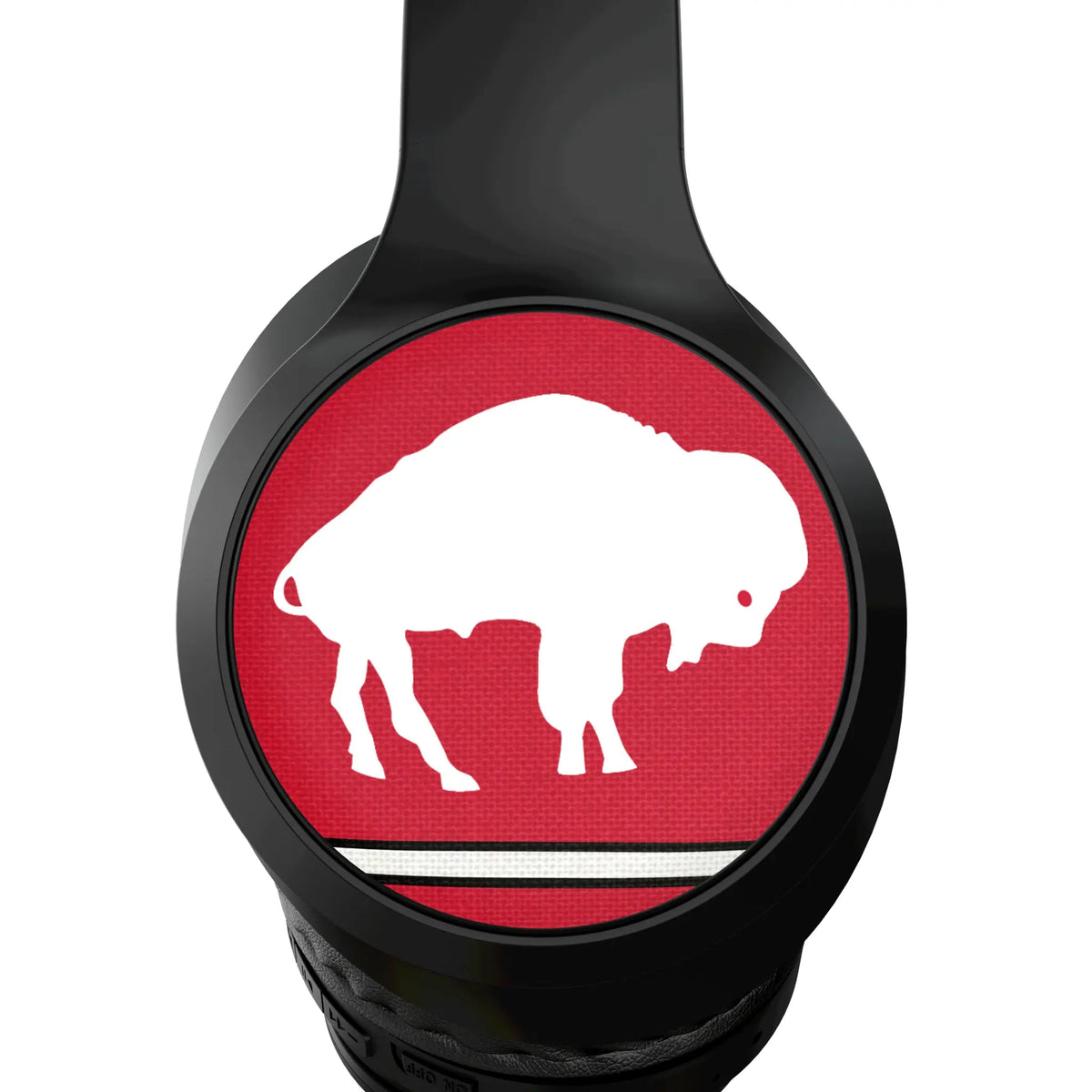 Buffalo Bills Historic Collection Stripe Wireless Over-Ear Headphones With Case - Detail