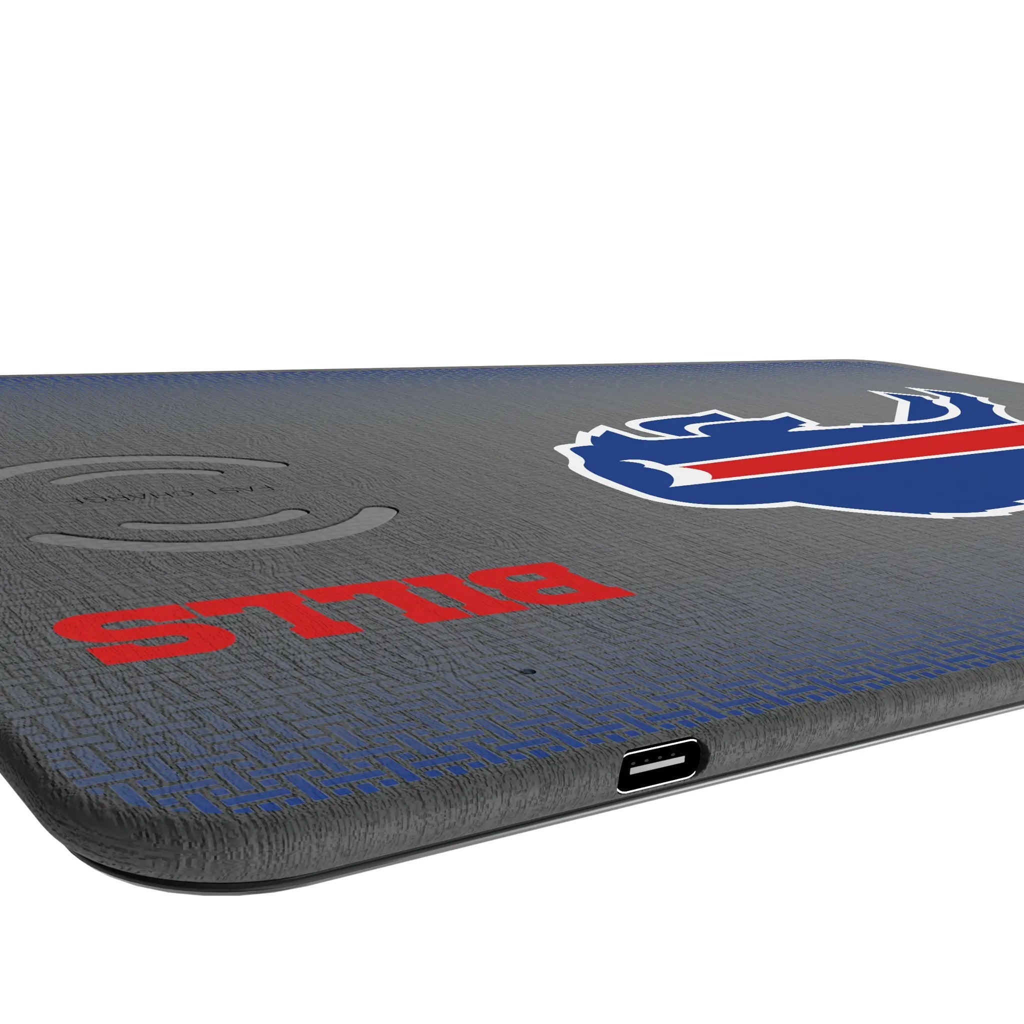 Buffalo Bills Linen 15-Watt Wireless Charger and Mouse Pad