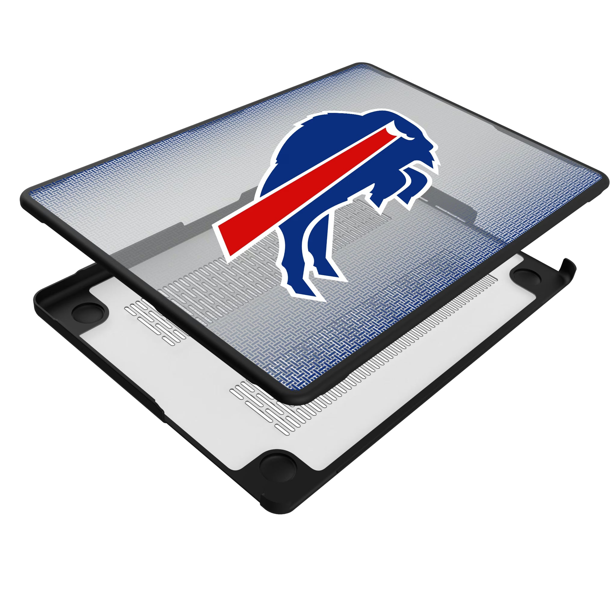 Buffalo Bills Linen MacBook Laptop Case for Apple MacBook - Isometric View#Device_MacBook Pro (14-inch, 2021) / MacBook Pro (14-inch, 2023) / MacBook Pro (14-inch, 2024)