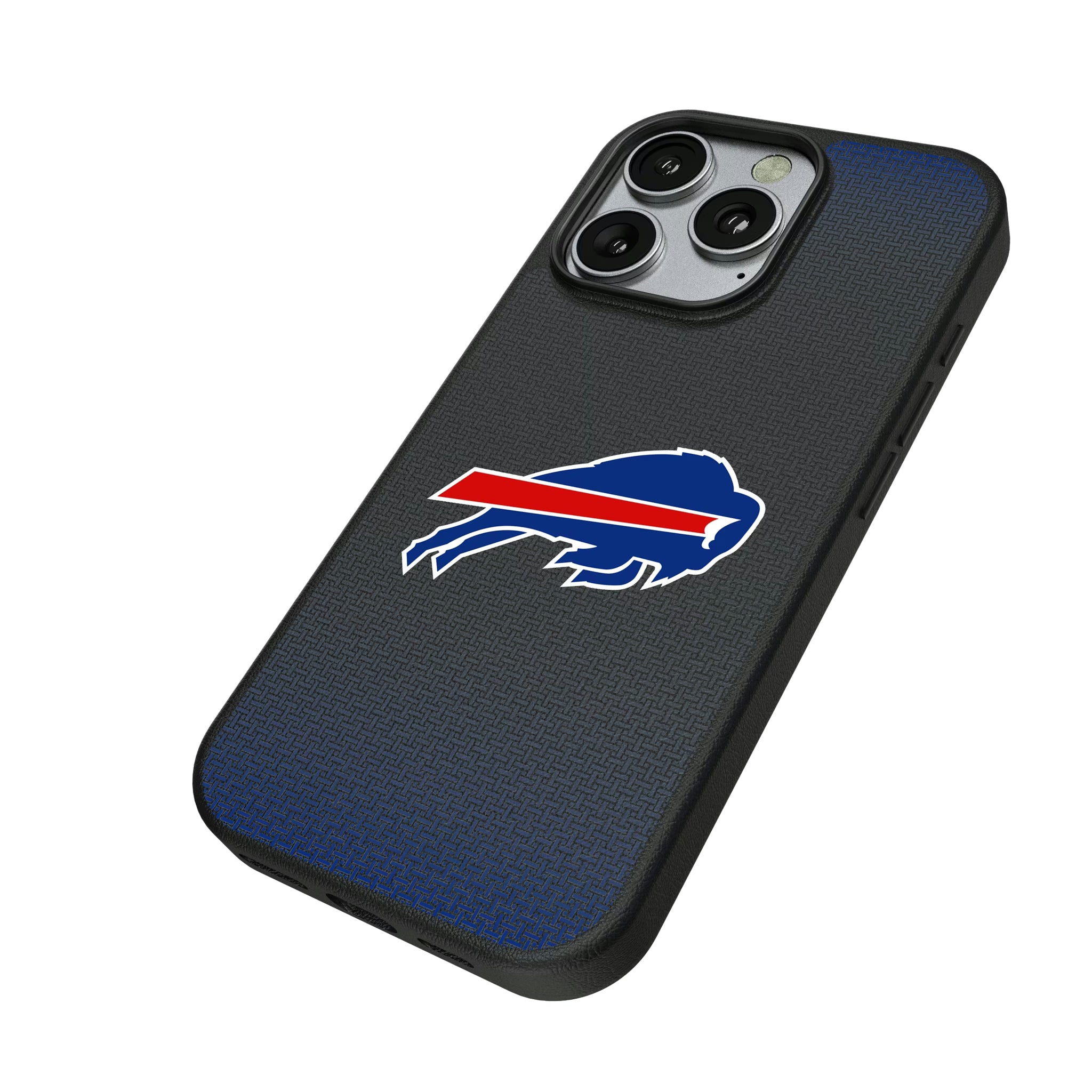 Buffalo Bills Linen iPhone MagSafe Compatible Phone Case for Apple iPhone - Isometric View