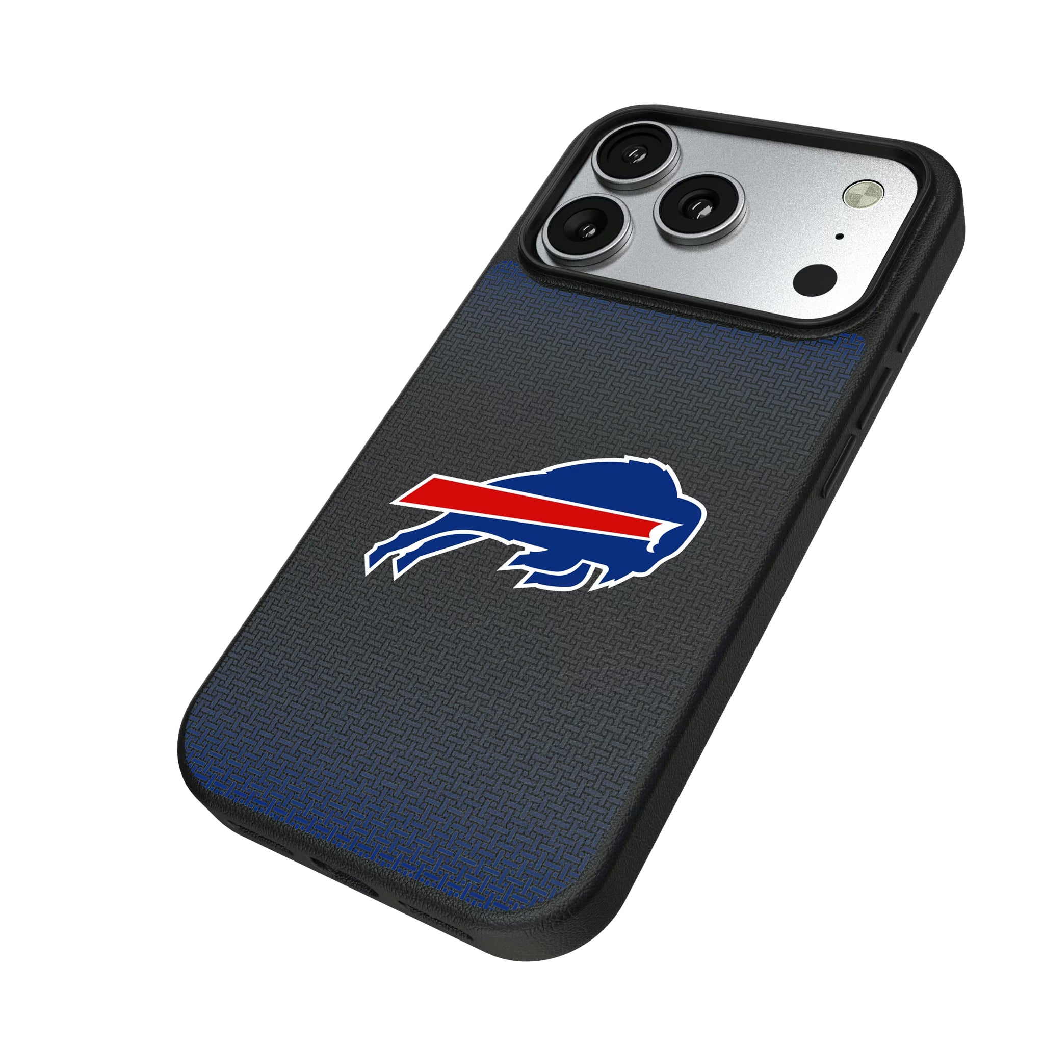 Buffalo Bills Linen iPhone MagSafe Compatible Phone Case for Apple iPhone - Isometric View#Device_iPhone 17 Pro