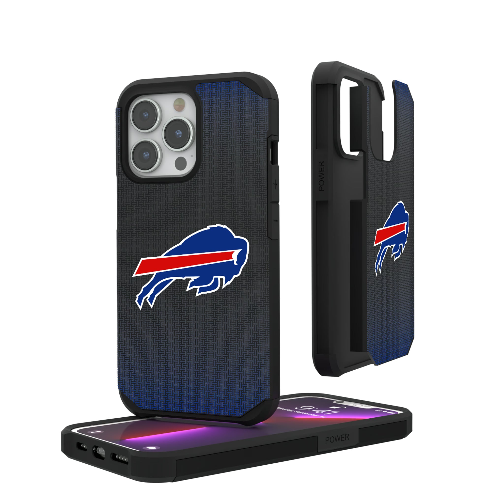 Buffalo Bills Linen iPhone Rugged Phone Case for Apple iPhone#Device_iPhone 13 Pro