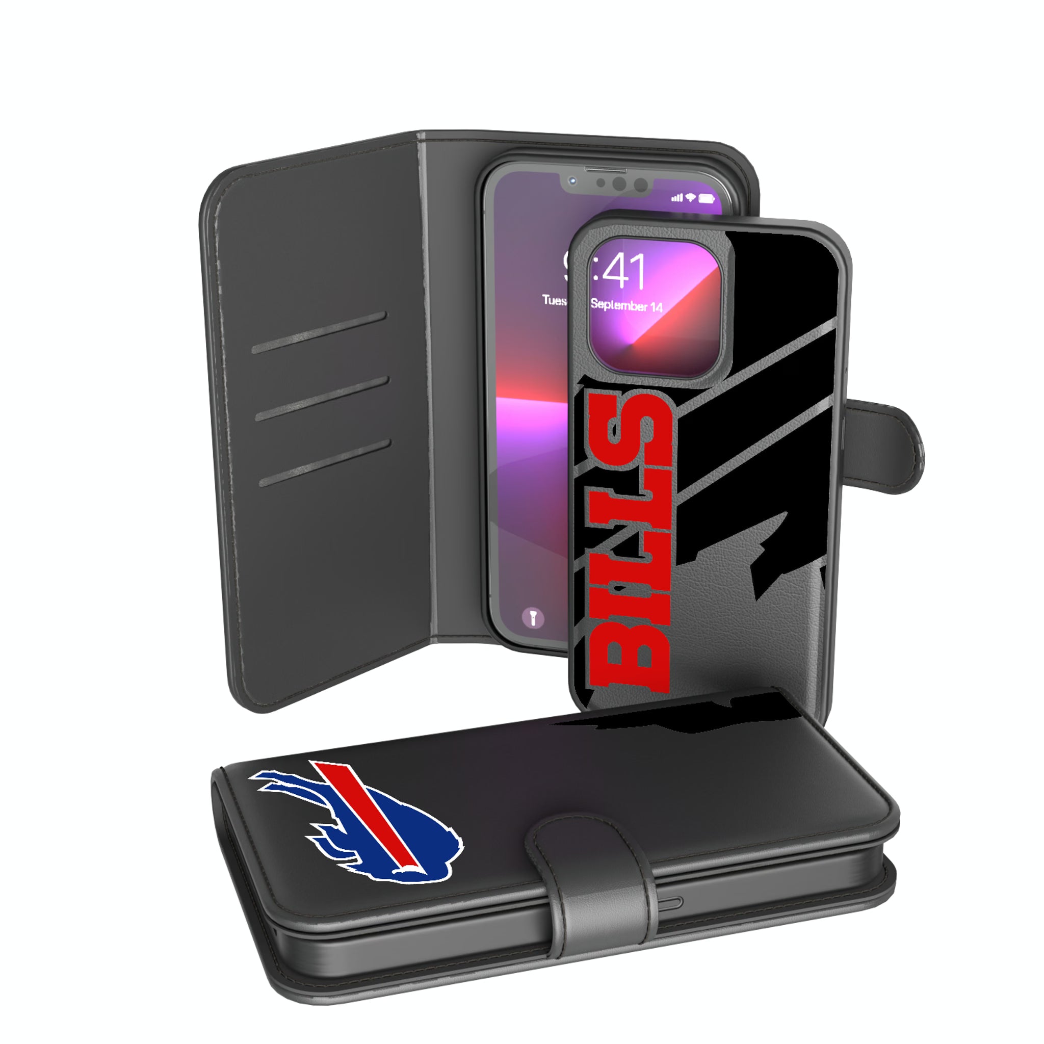 Buffalo Bills Monocolor Tilt iPhone Wallet Phone Case for Apple iPhone