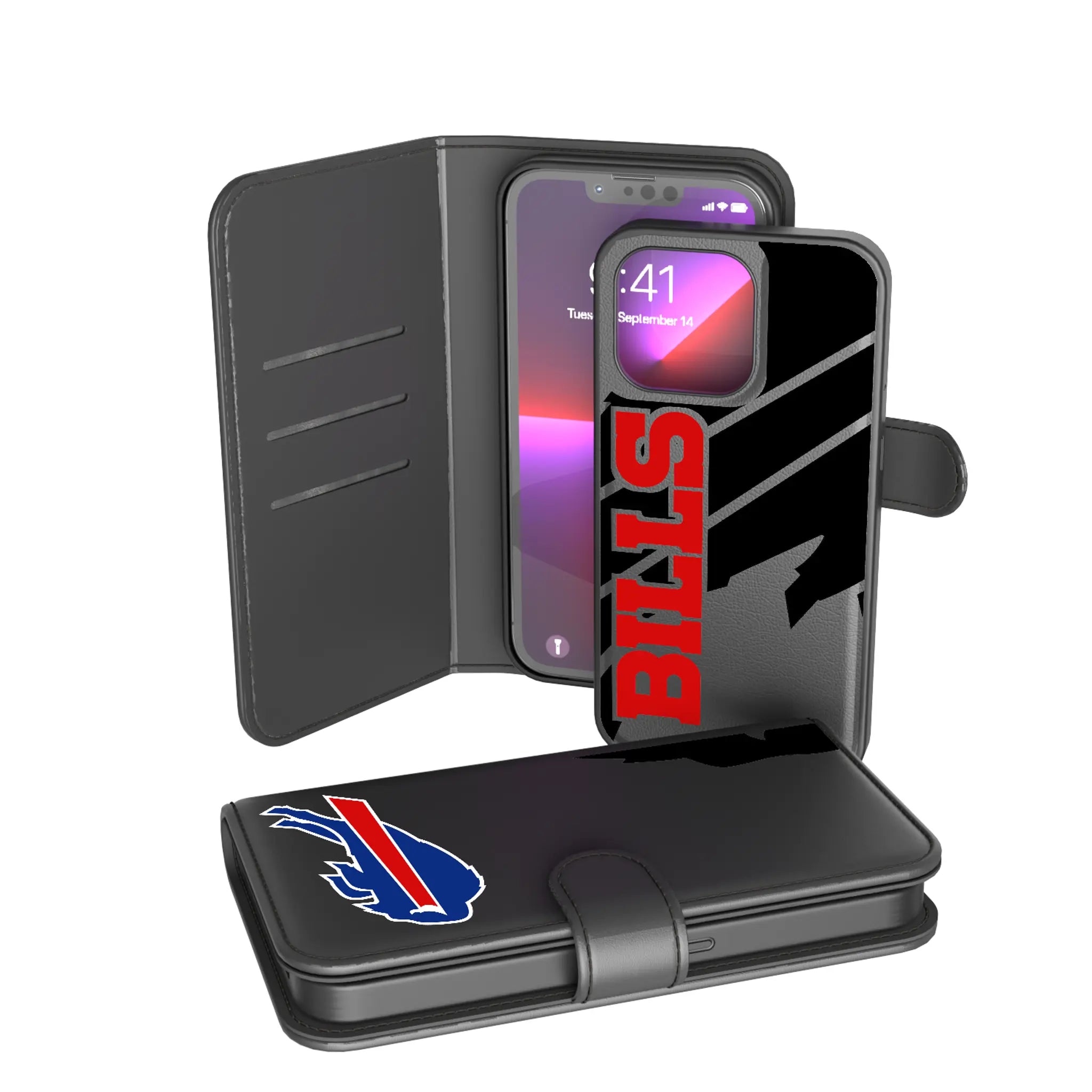 Buffalo Bills Monocolor Tilt iPhone Wallet Phone Case for Apple iPhone