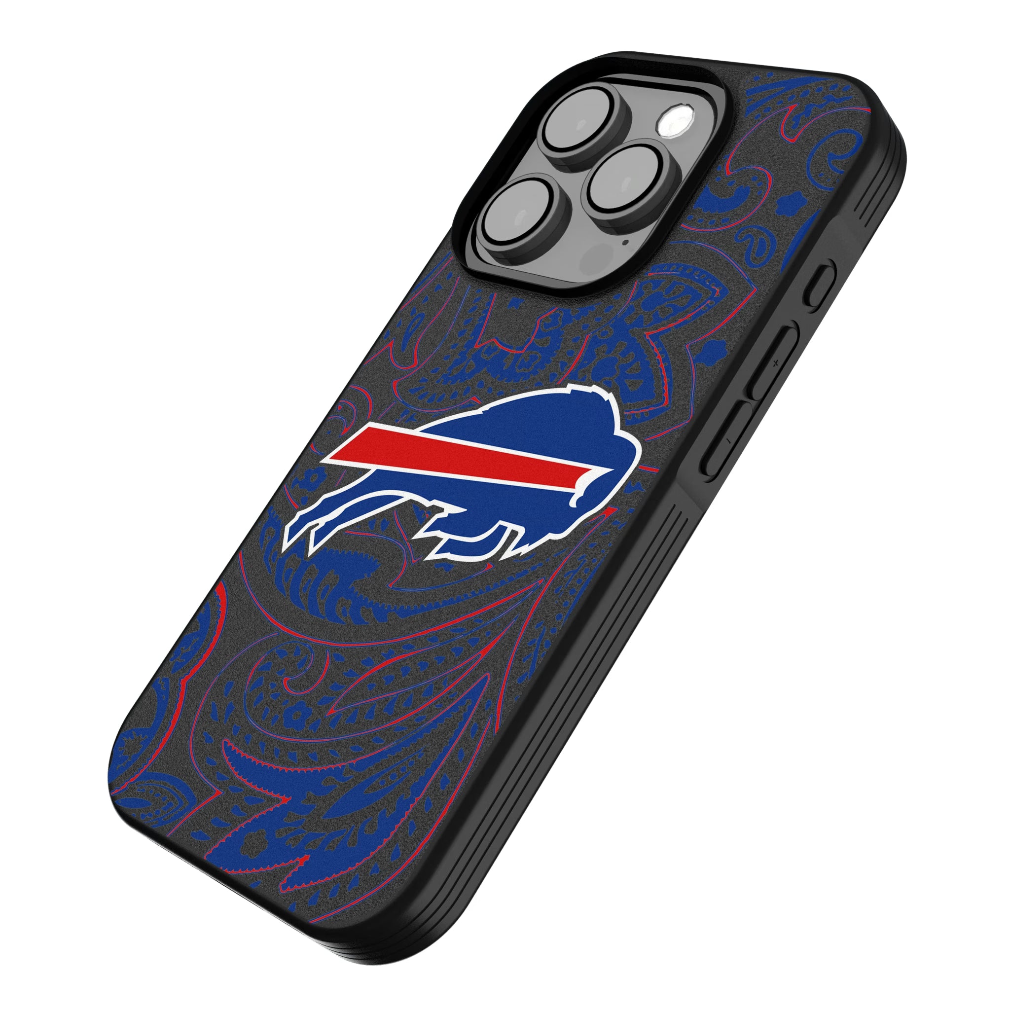 Buffalo Bills Paisley iPhone Bump Phone Case for Apple iPhone - Isometric View