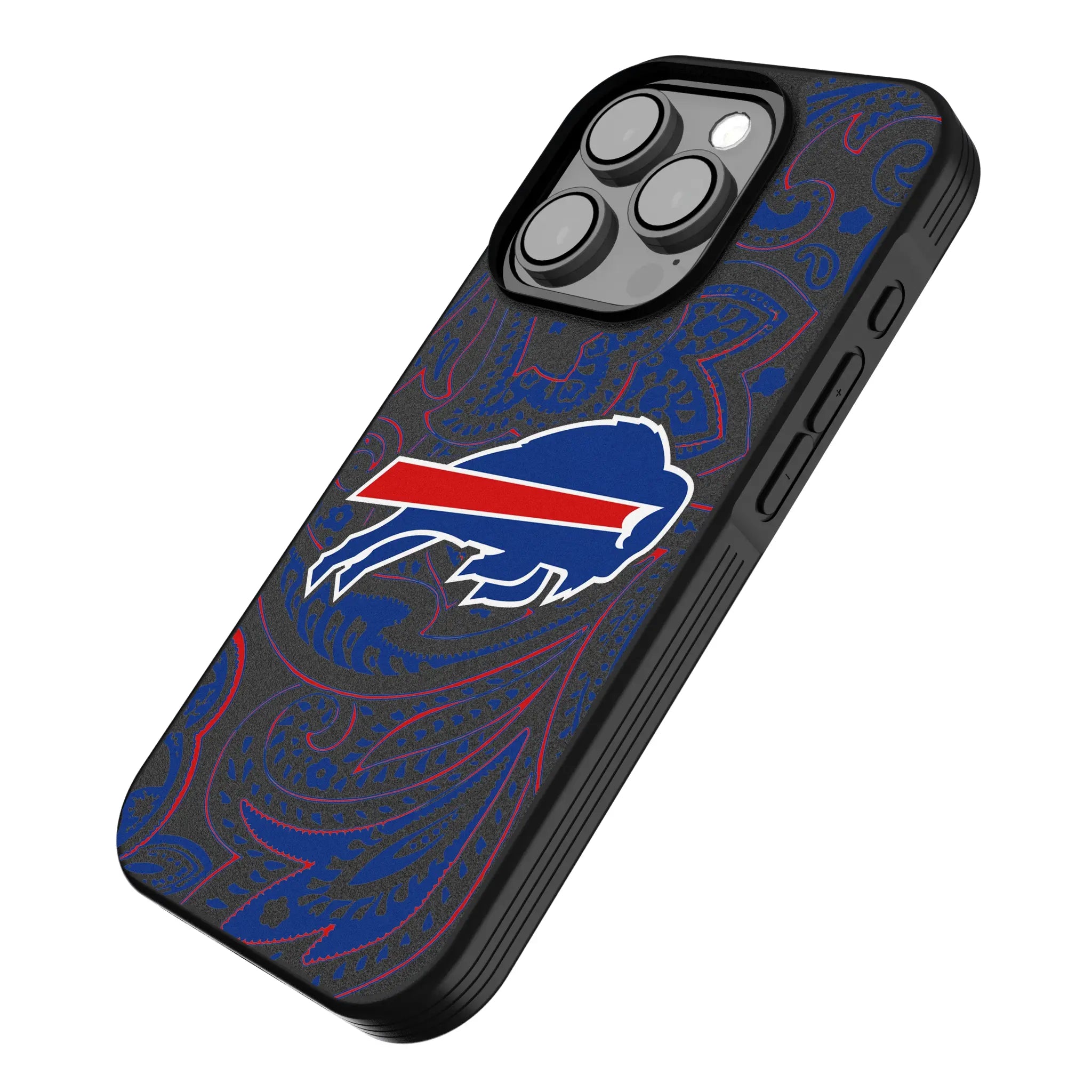 Buffalo Bills Paisley iPhone Bump Phone Case for Apple iPhone - Isometric View