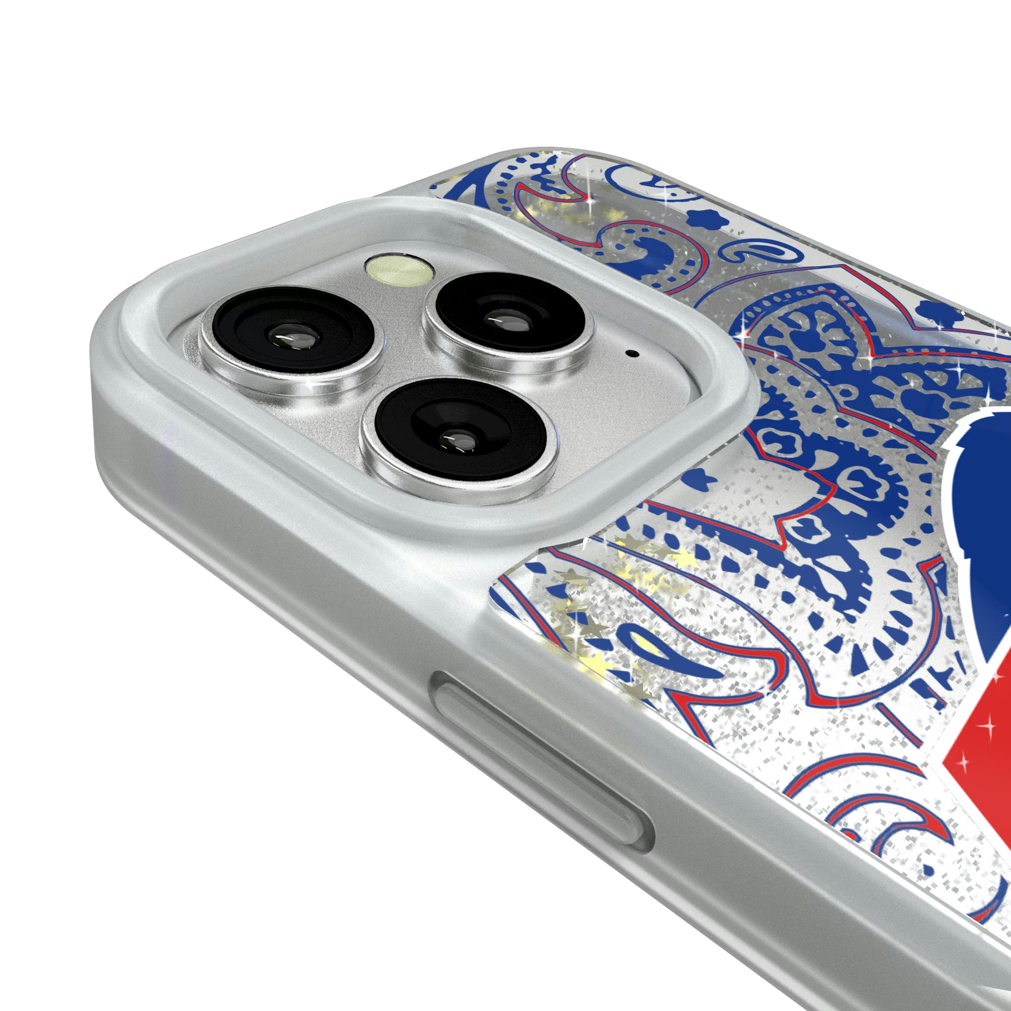Buffalo Bills Paisley iPhone Glitter Phone Case for Apple iPhone - Detail#Device_iPhone 16 Pro