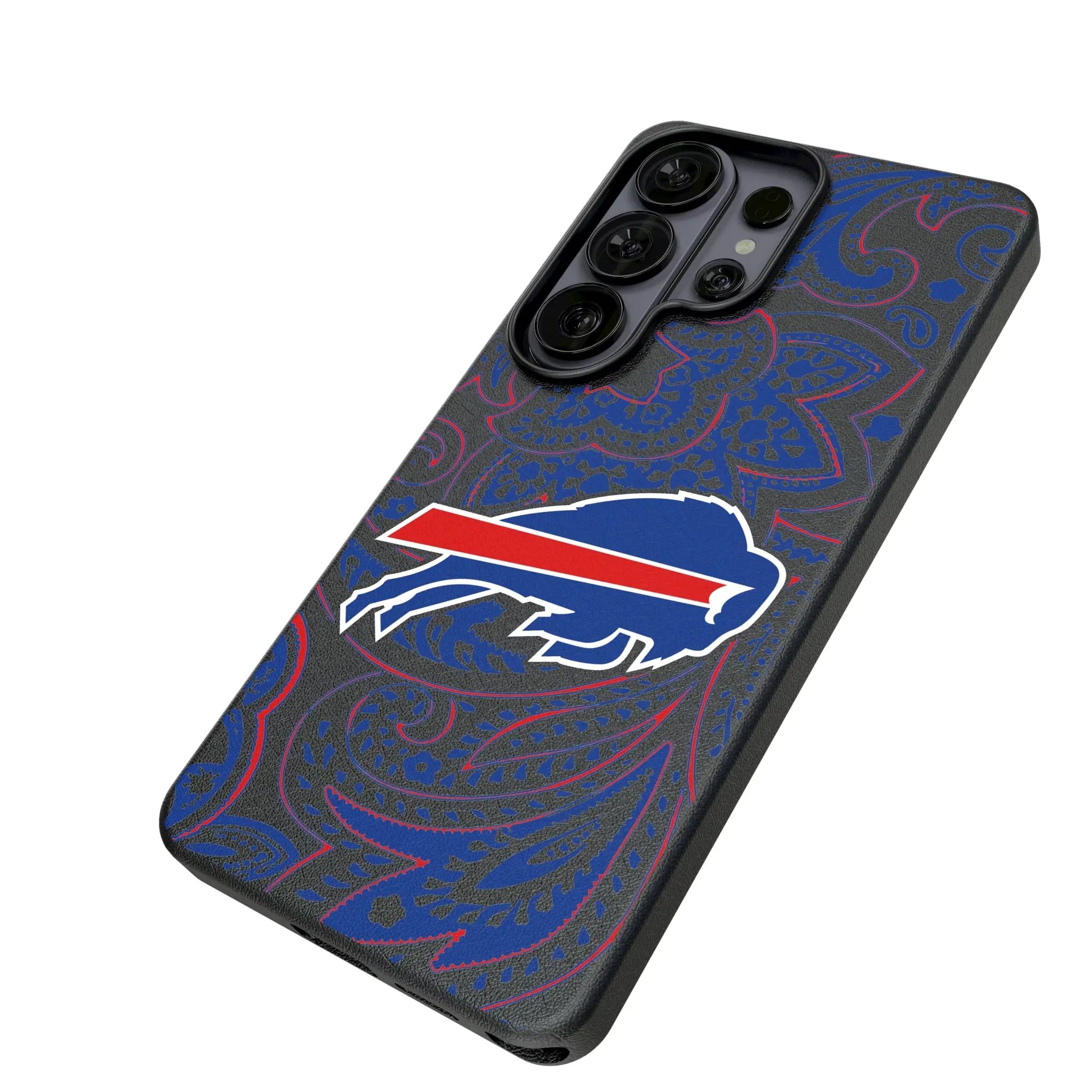 Buffalo Bills Paisley Galaxy MagSafe Compatible Phone Case for Samsung Galaxy - Isometric View#Device_Galaxy S26 Ultra