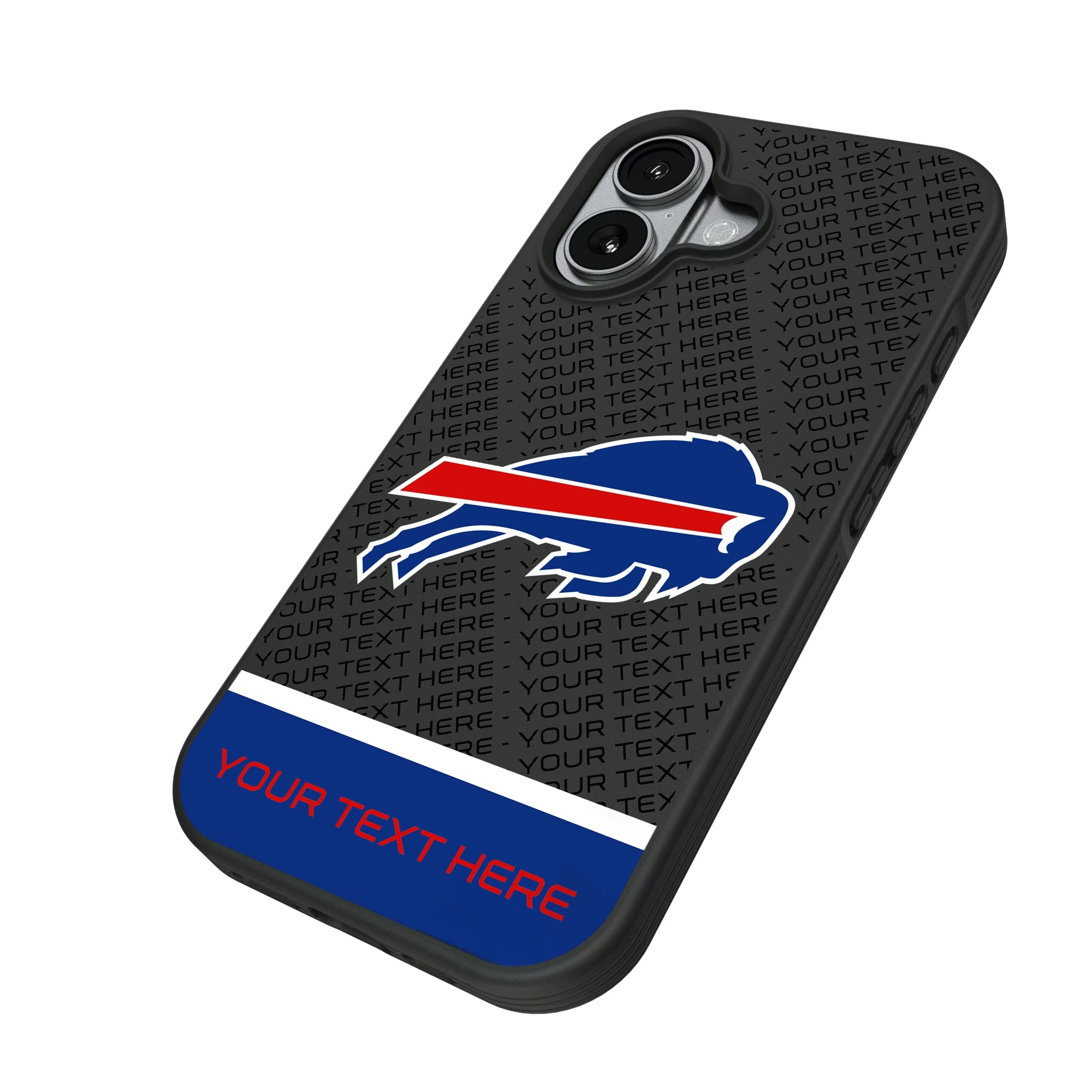 Buffalo Bills Personalized EndZone Plus iPhone Bump Phone Case for Apple iPhone - Isometric View#Device_iPhone 17