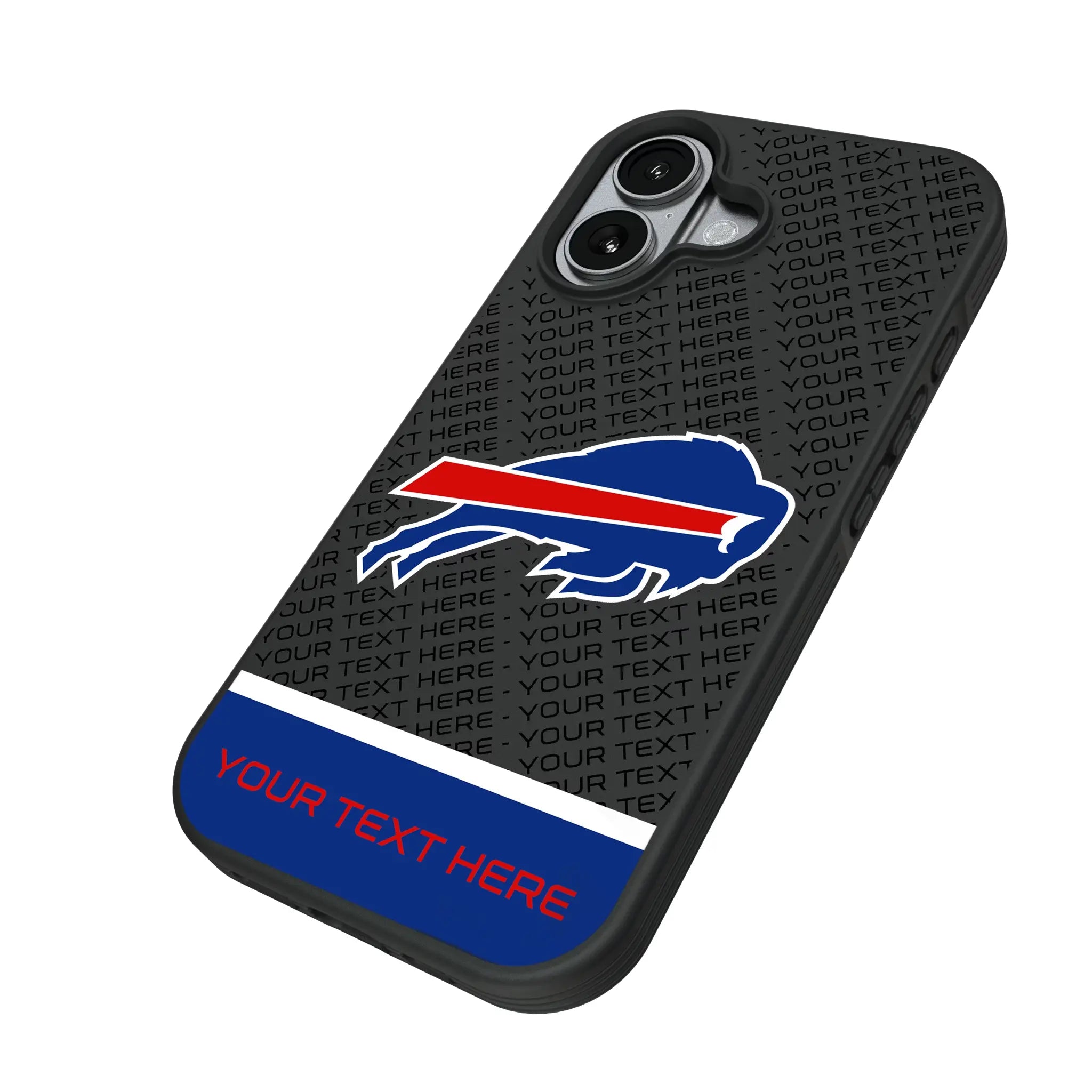 Buffalo Bills Personalized EndZone Plus iPhone Bump Phone Case for Apple iPhone - Isometric View#Device_iPhone 17