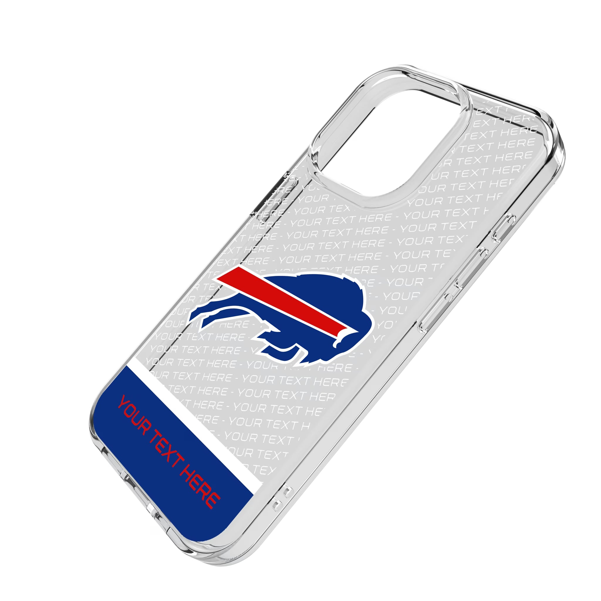 Buffalo Bills Personalized EndZone Plus iPhone Clear Phone Case for Apple iPhone - Isometric View