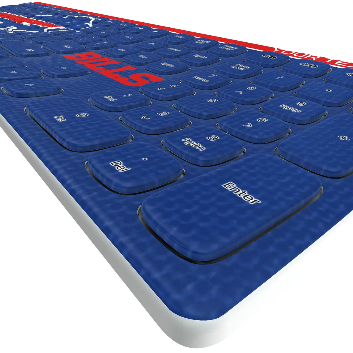Buffalo Bills Personalized Endzone Solid KKB605 Curved Wireless Keyboard - Detail