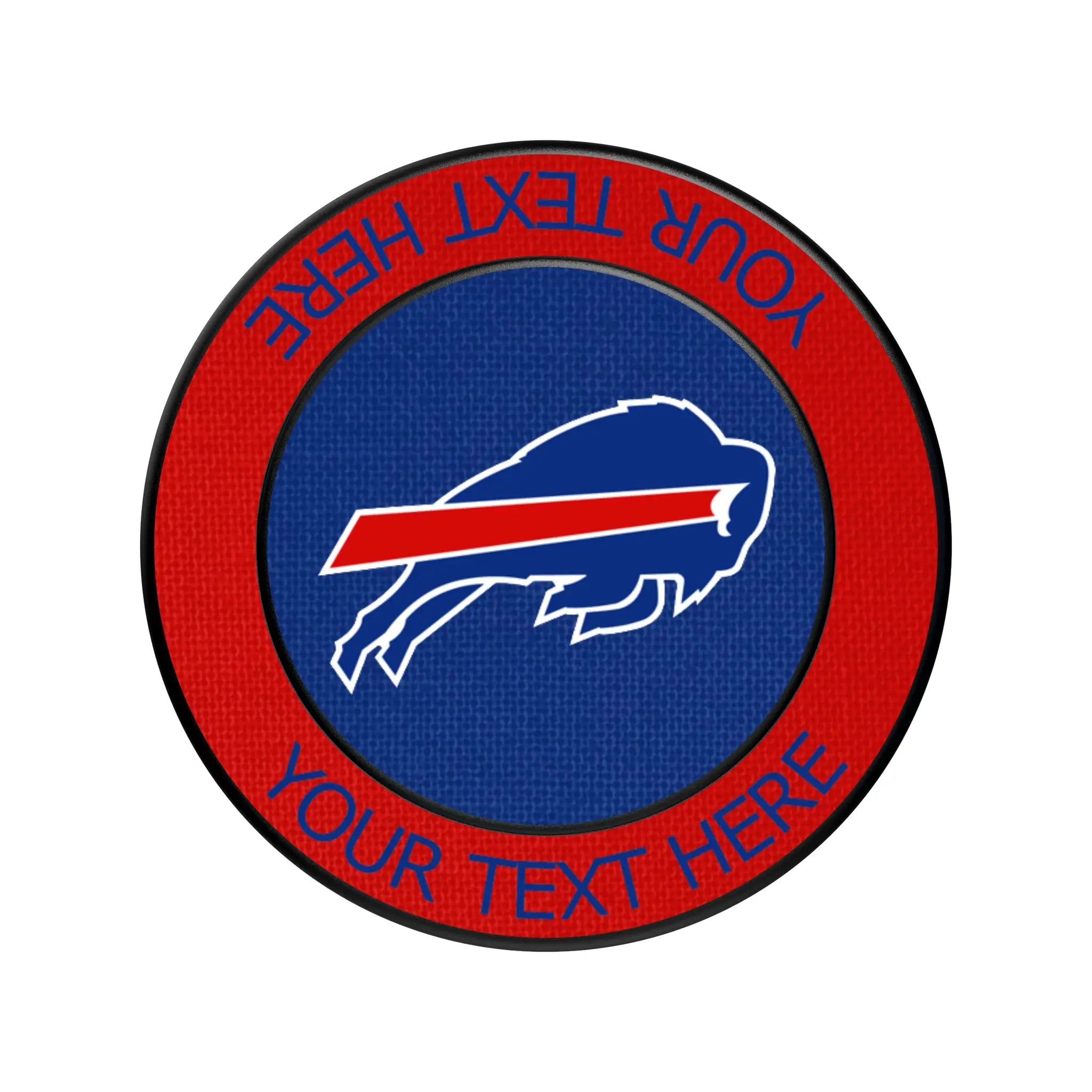Buffalo Bills Personalized Endzone Solid Popsockets Round Magnetic