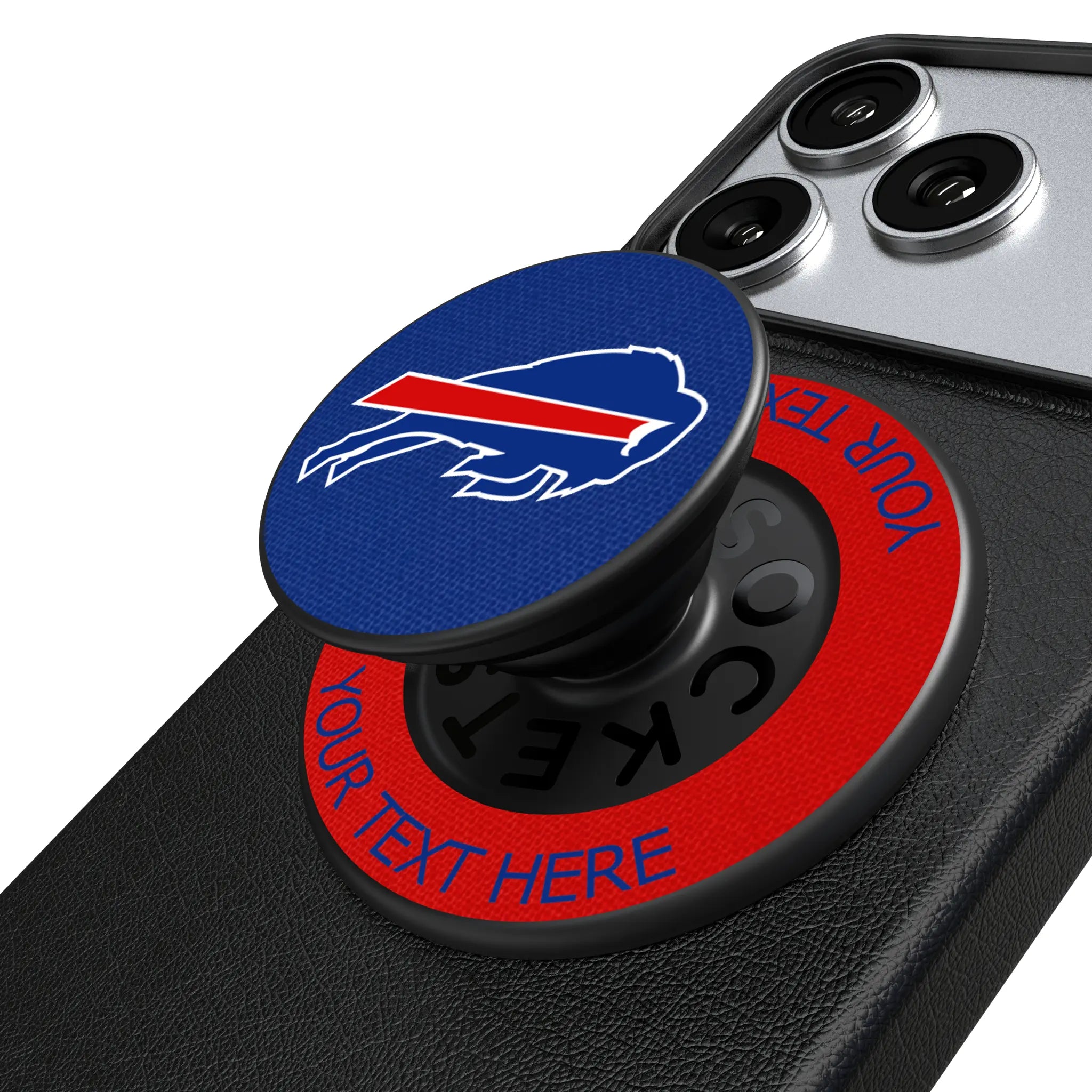 Buffalo Bills Personalized Endzone Solid Popsockets Round Magnetic