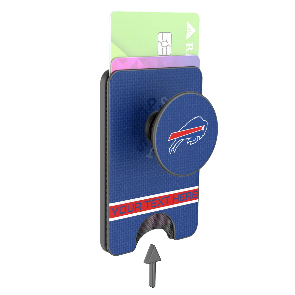 Buffalo Bills Personalized Endzone Solid Popsockets Wallet Magnetic - Detail
