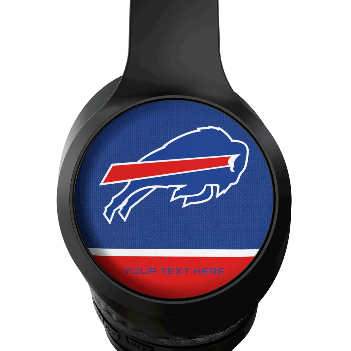 Buffalo Bills Personalized Endzone Solid Wireless Over-Ear Headphones With Case - Detail