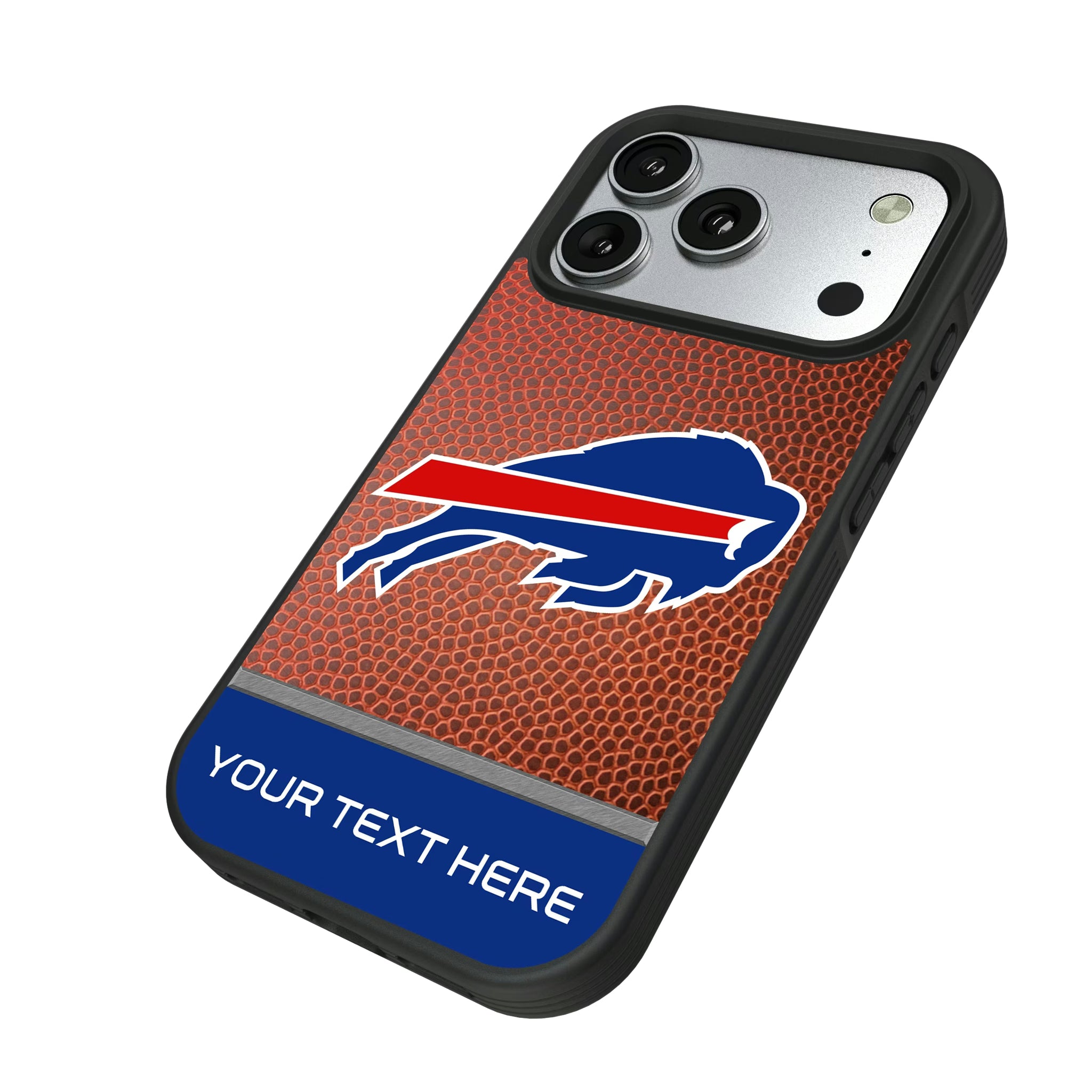 Buffalo Bills Personalized Football iPhone Bump Phone Case for Apple iPhone - Isometric View#Device_iPhone 17 Pro