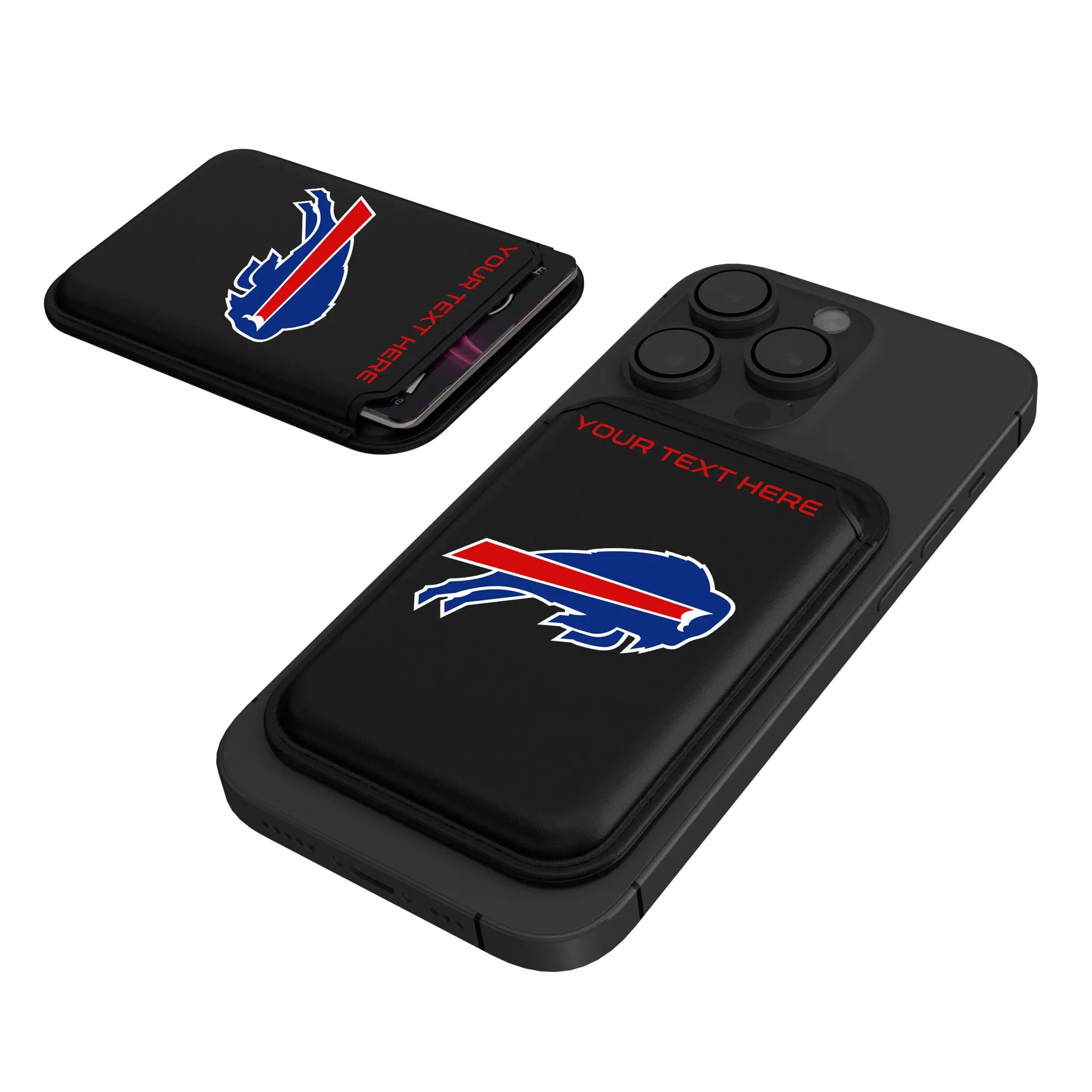 Buffalo Bills Personalized Insignia Black Magnetic Credit Card Wallet